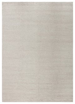 Contemporary Flatweave Solid Light Beige Carpet "Mojave" by Doris Leslie Blau