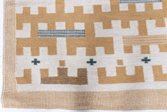 Contemporary Flatweave Tribal Tan With Beige Rug "Crux" by Doris Leslie Blau