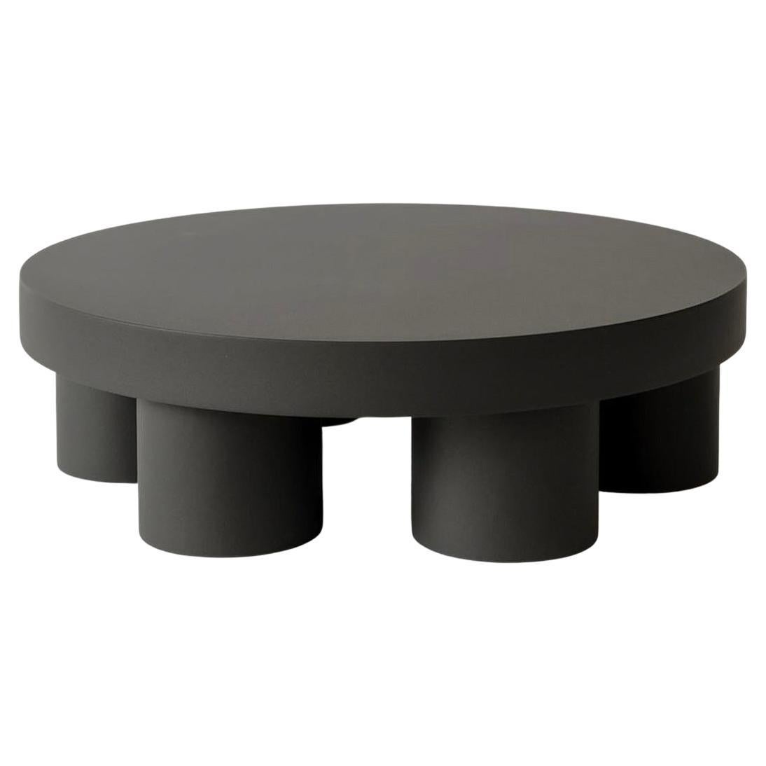 Contemporary Flint Jesmonite Coffee Table, Pilotis Low Table by Malgorzata Bany For Sale