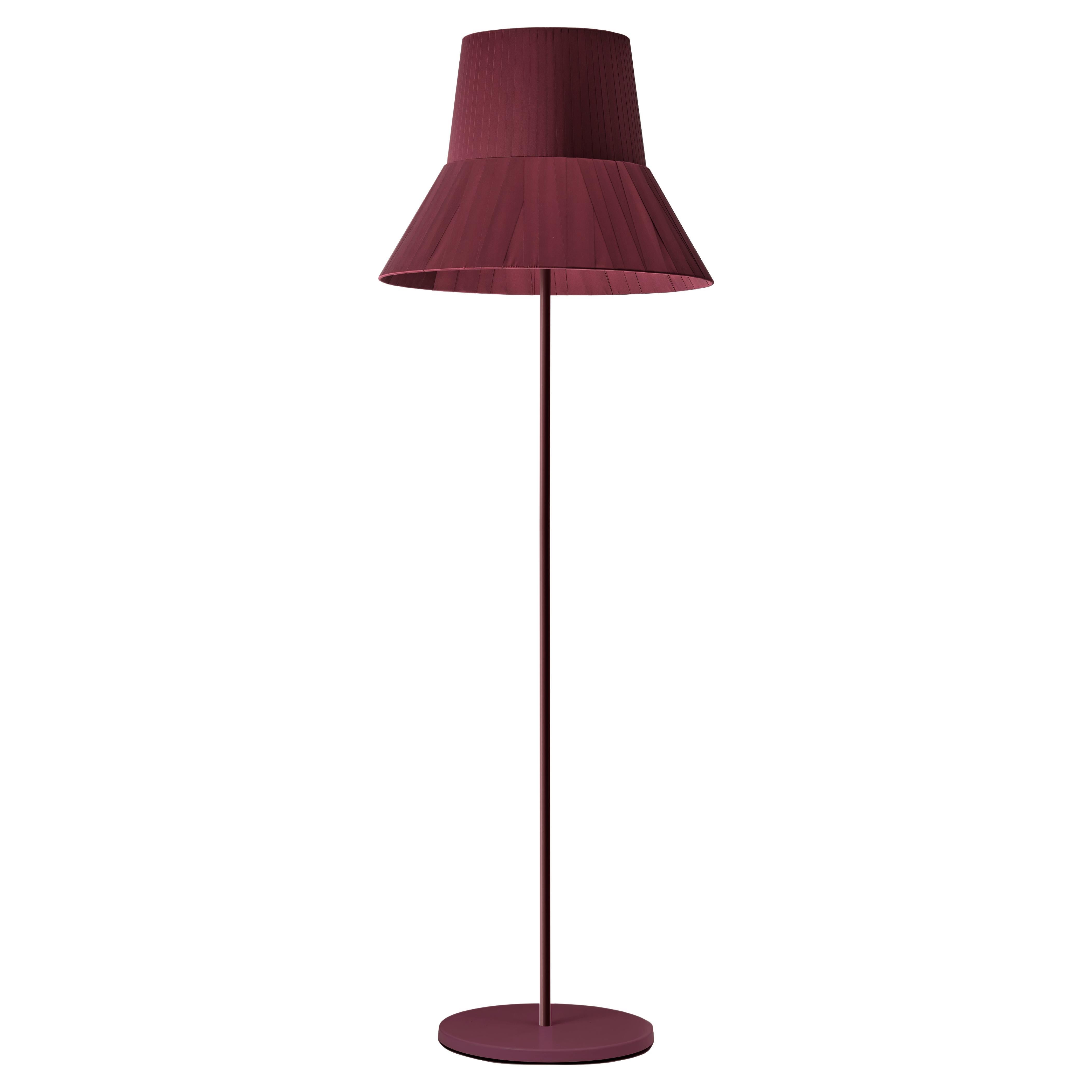 Contemporary Floor Lamp "Audrey" Bordeaux Red by Studio Catoir For Sale