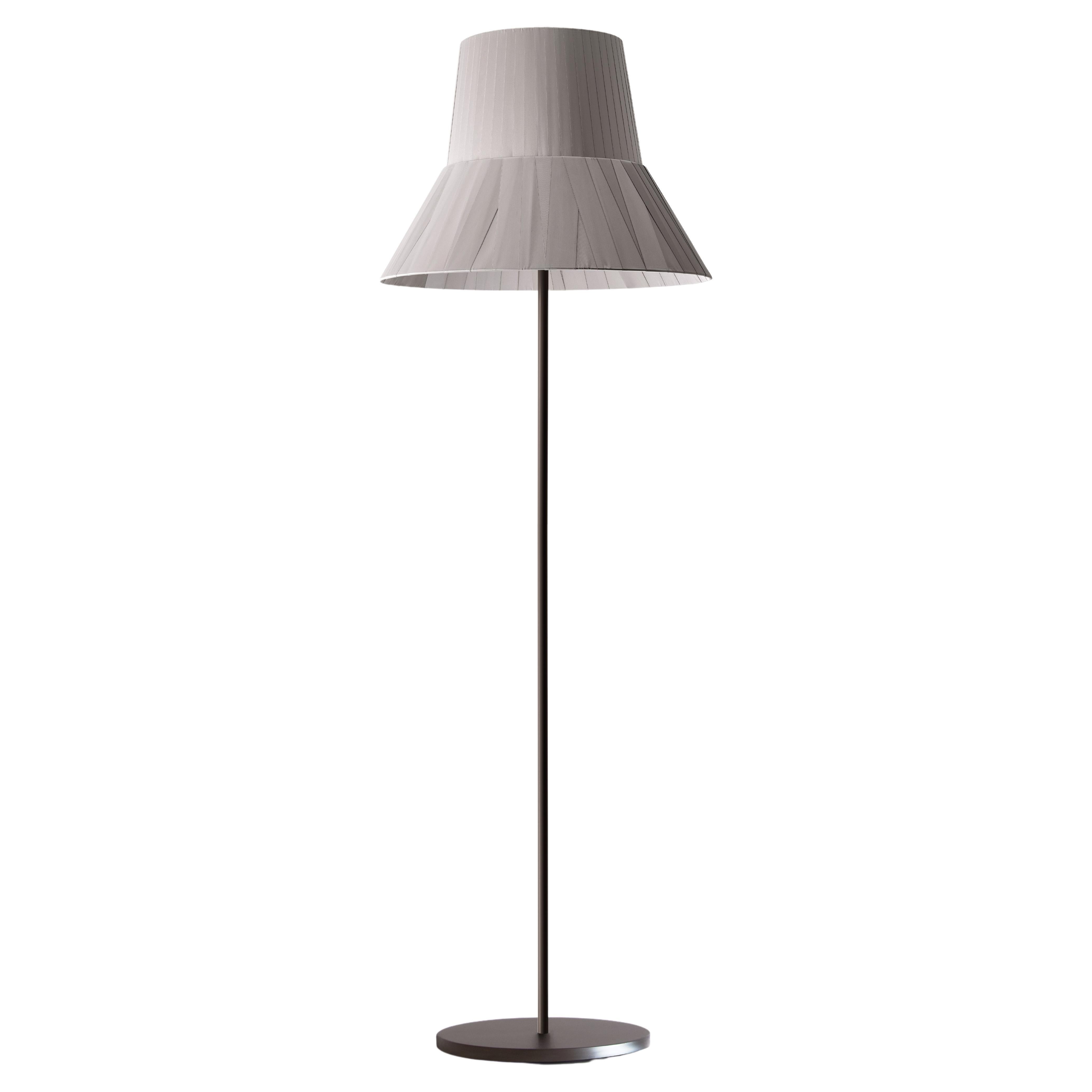 Contemporary Floor Lamp "Audrey" Grey Bronze by Studio Catoir For Sale