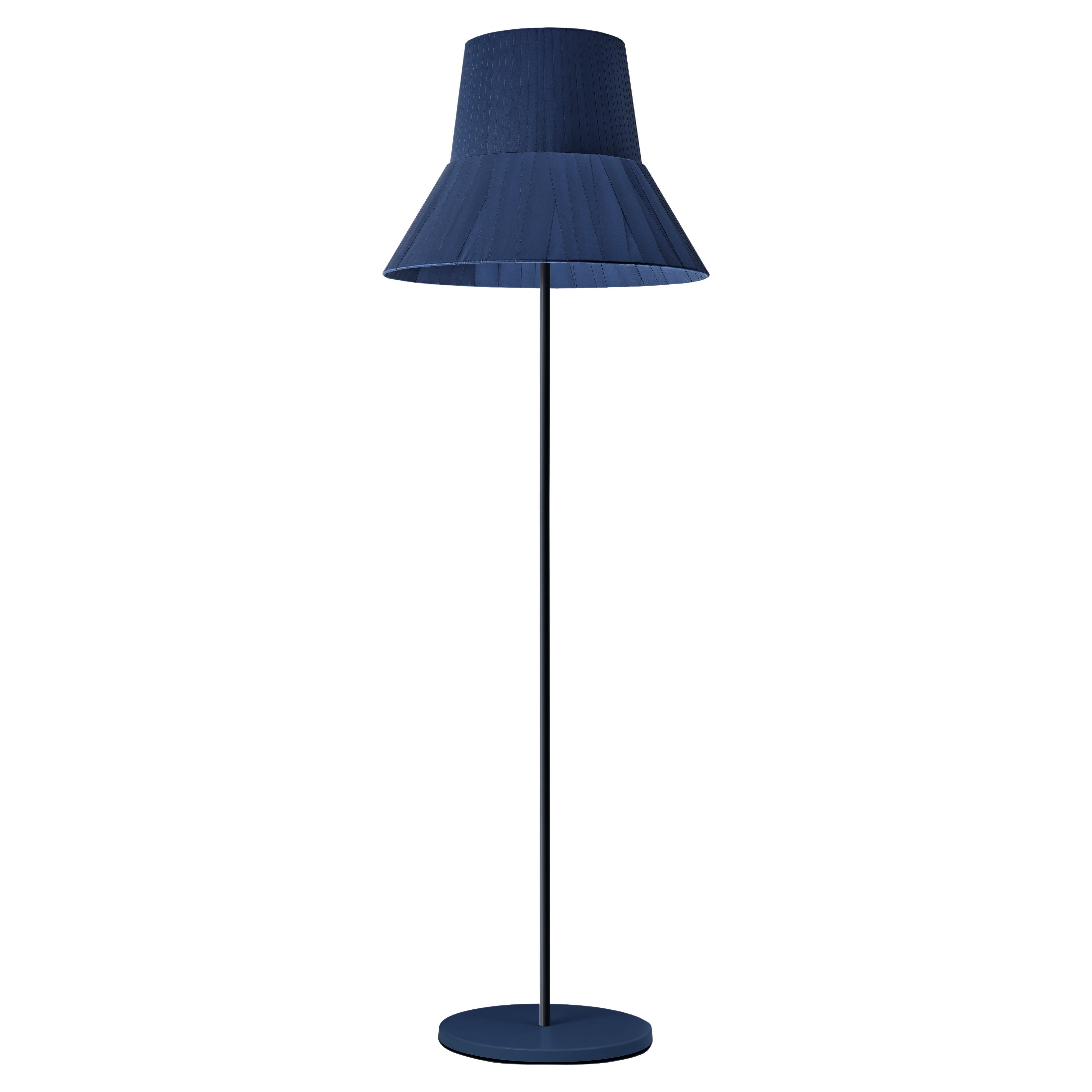 Contemporary Floor Lamp "Audrey" Navy Blue by Studio Catoir For Sale