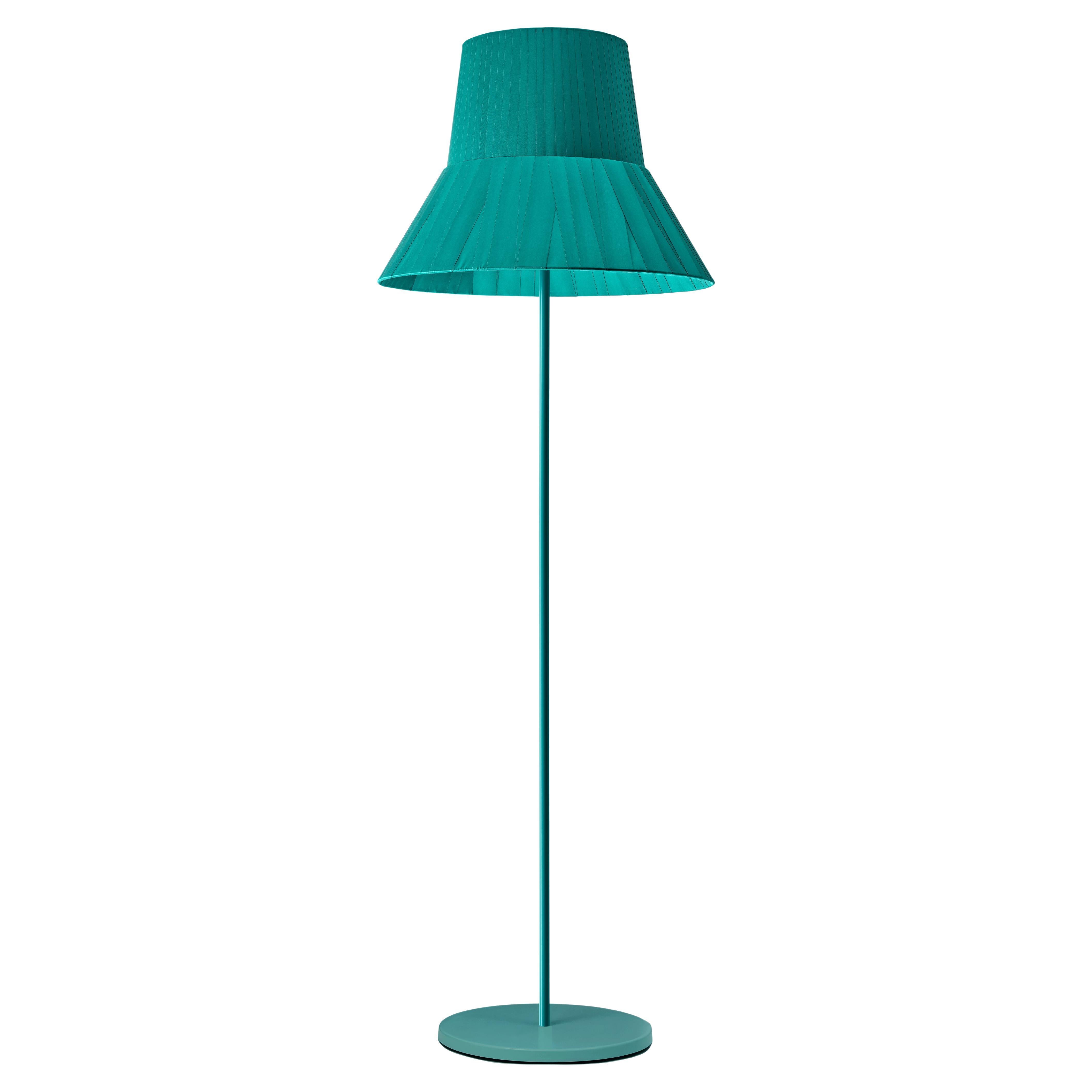 Contemporary Floor Lamp "Audrey" Turquoise by Studio Catoir For Sale