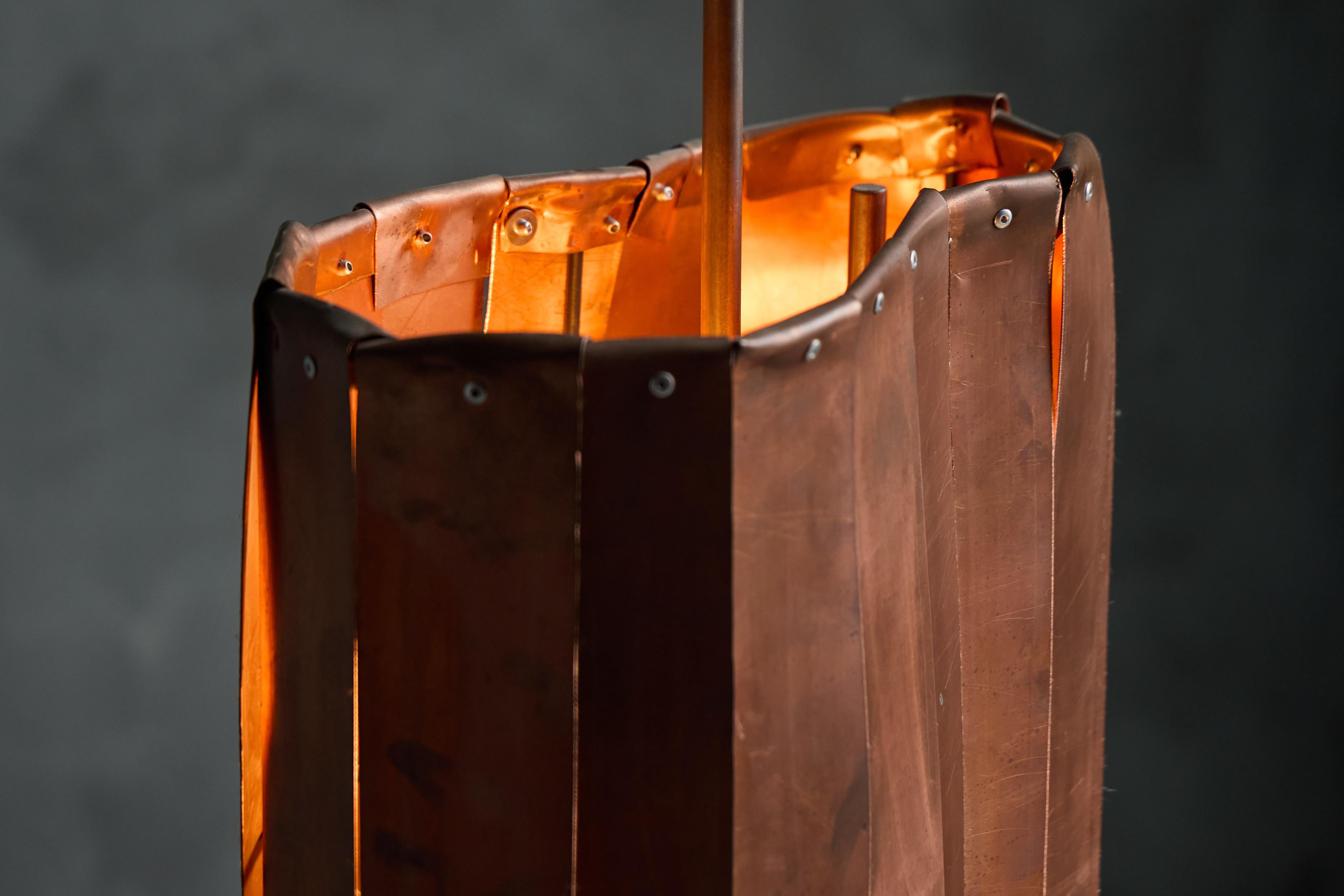 Metal Contemporary Floor Lamp by Atelier Thomas Serruys, Belgium, 2000s For Sale