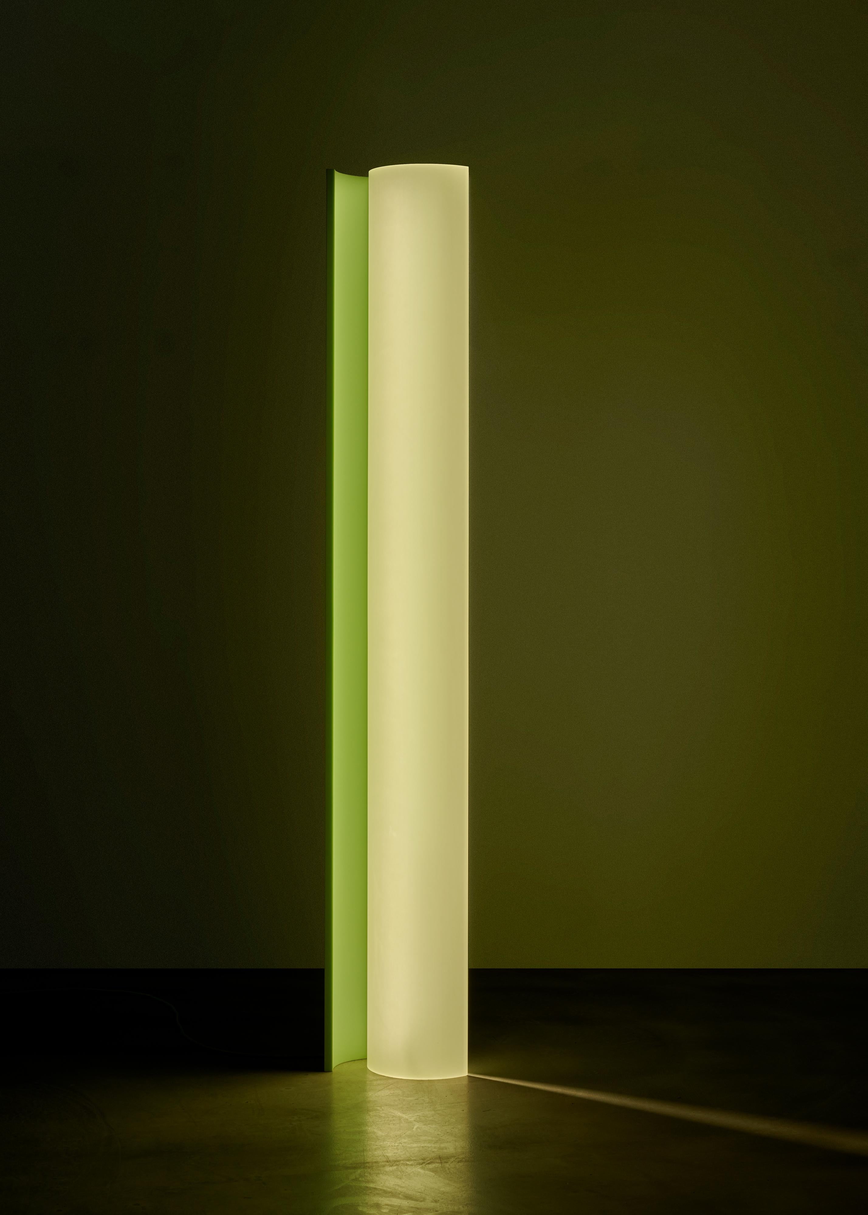 Contemporary Floor Lamp, Curve Light by Sabine Marcelis, Green For Sale 3