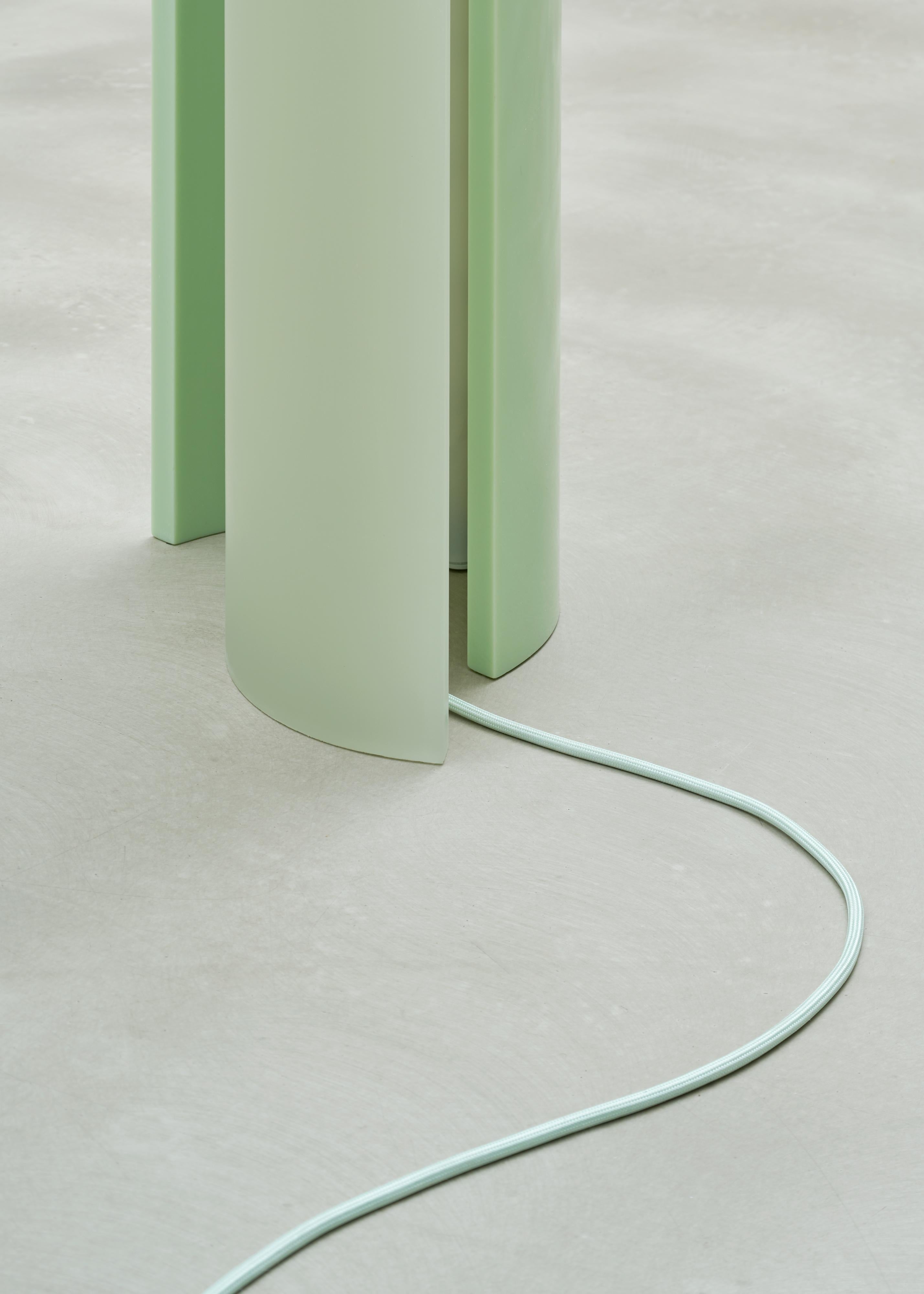 Dutch Contemporary Floor Lamp, Curve Light by Sabine Marcelis, Green For Sale