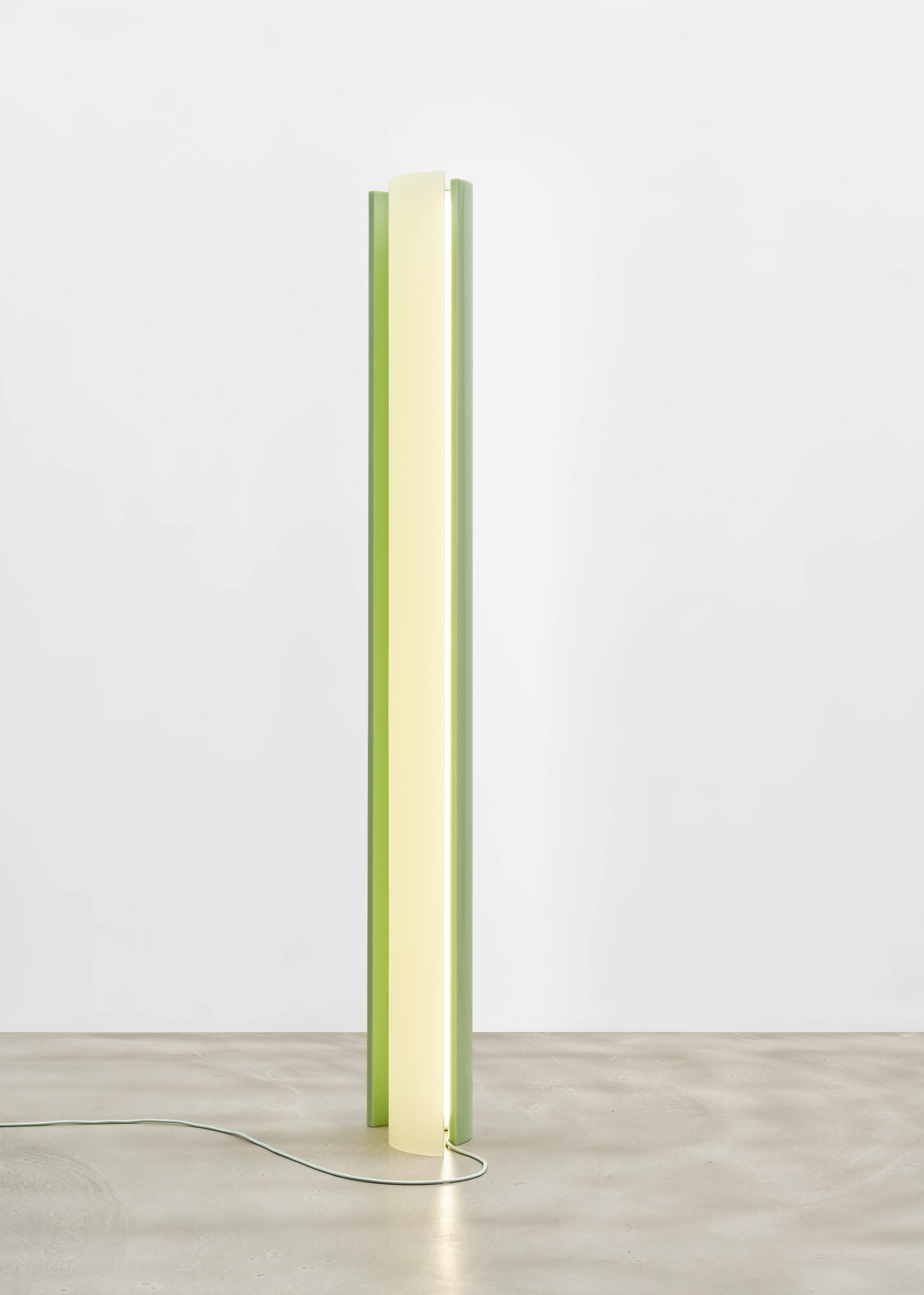 Contemporary Floor Lamp, Curve Light by Sabine Marcelis, Green For Sale 2