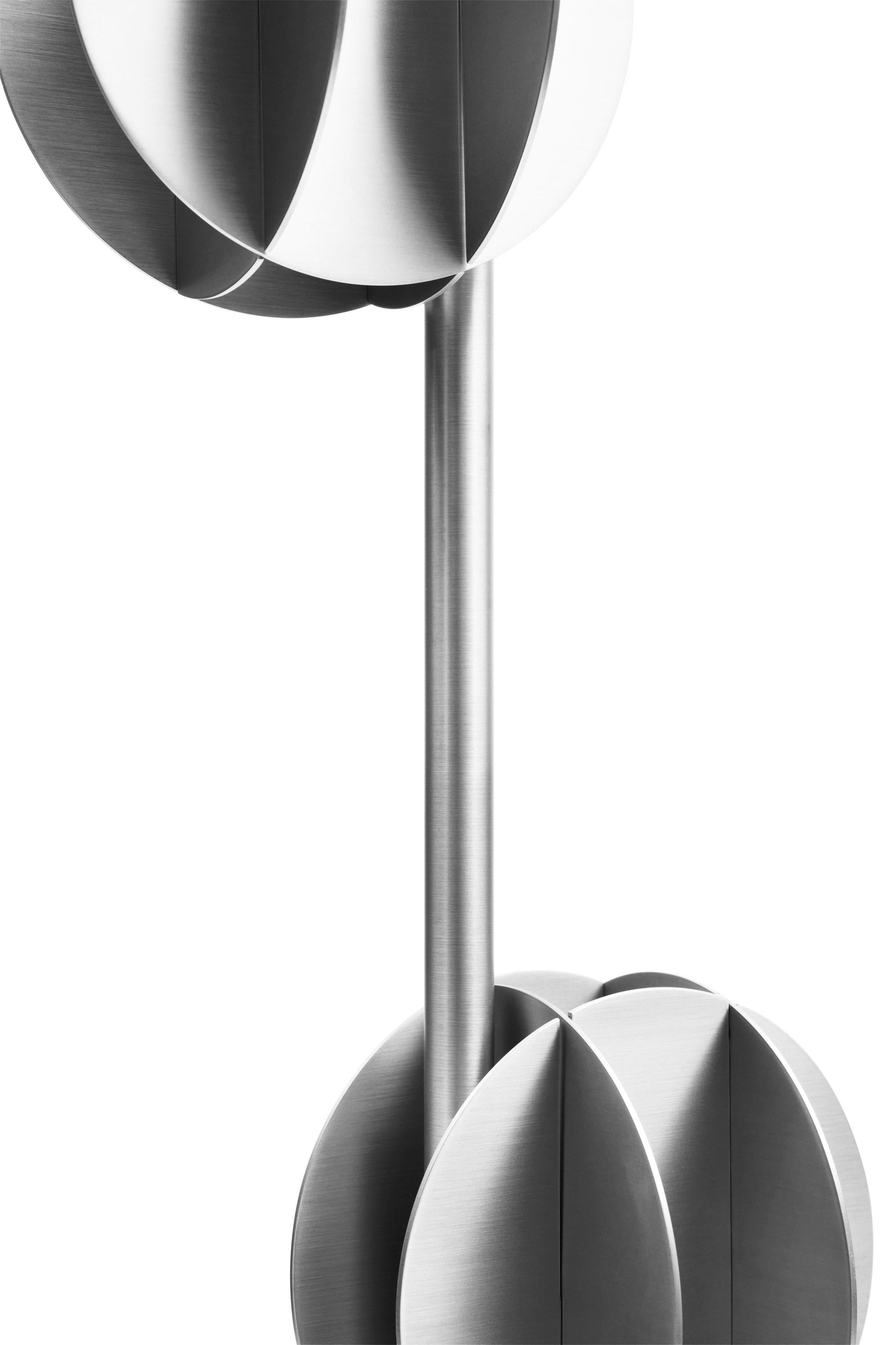 Contemporary Floor Lamp EL CS3 by Noom, Stainless Steel In New Condition For Sale In Paris, FR