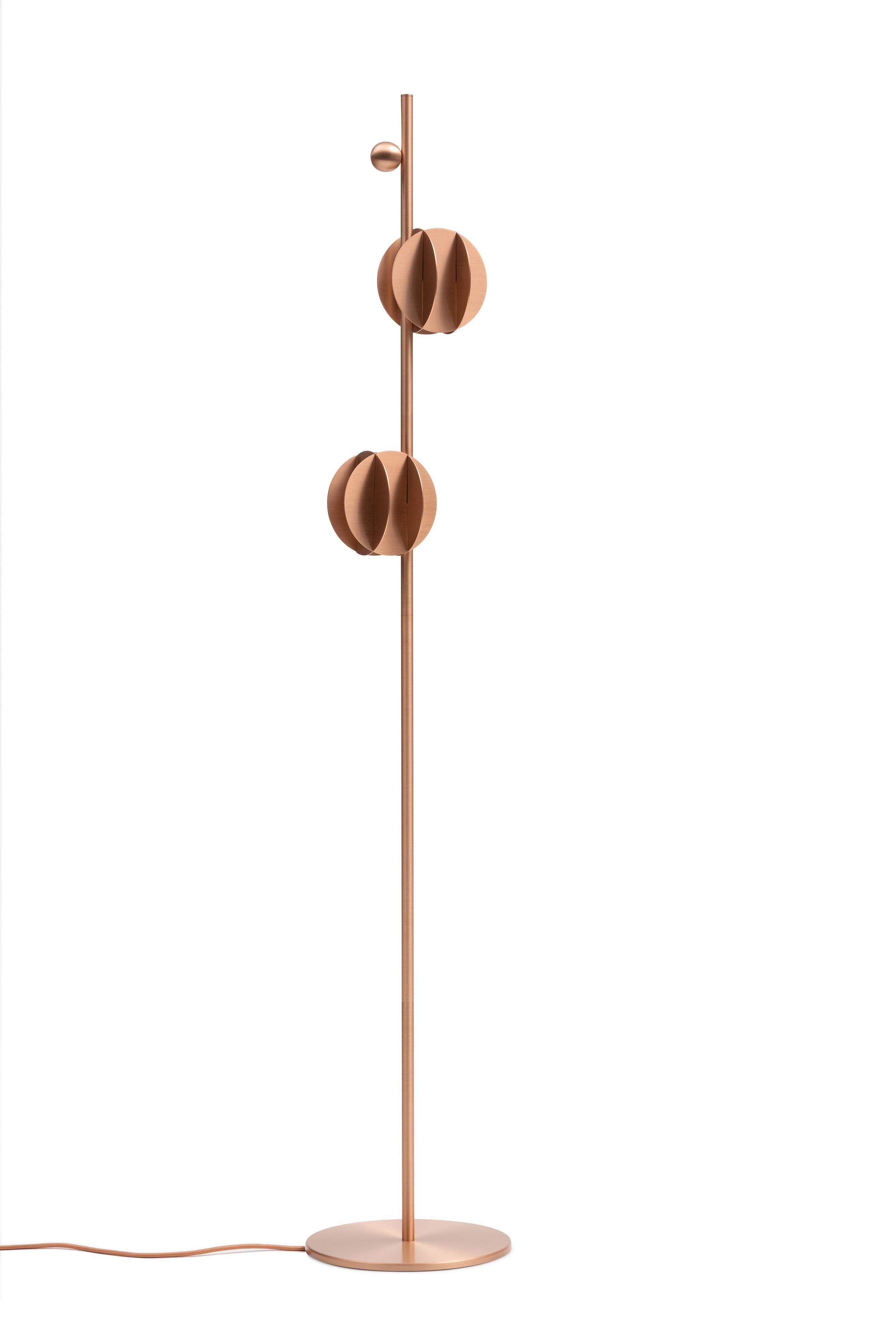 Organic Modern Contemporary Floor Lamp 'EL Lamp CS2' by Noom, Copper For Sale
