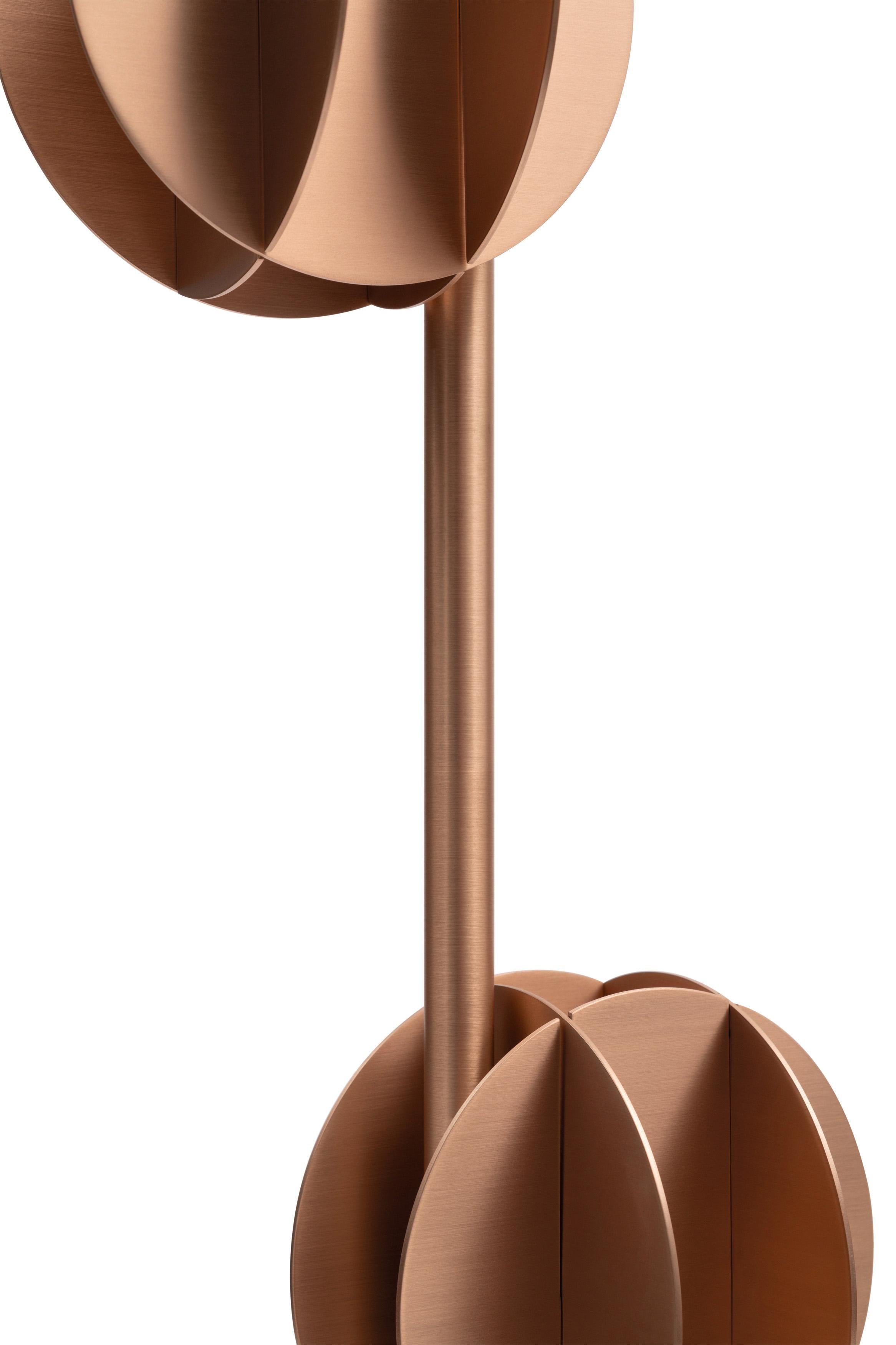 Contemporary Floor Lamp 'EL Lamp CS2' by Noom, Copper For Sale 1