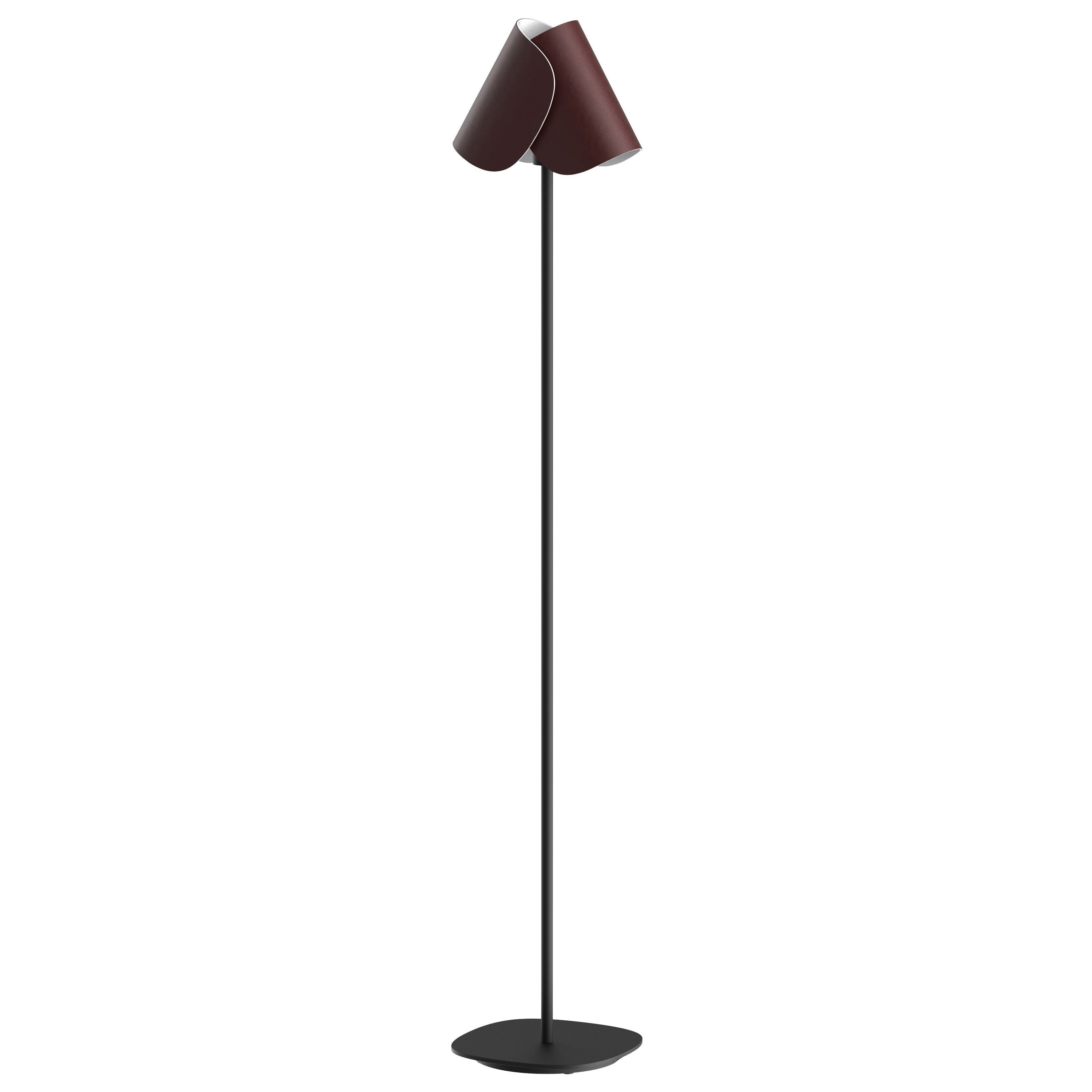 Contemporary Floor Lamp 'Flip' by Sebastian Herkner X AGO, Chocolate