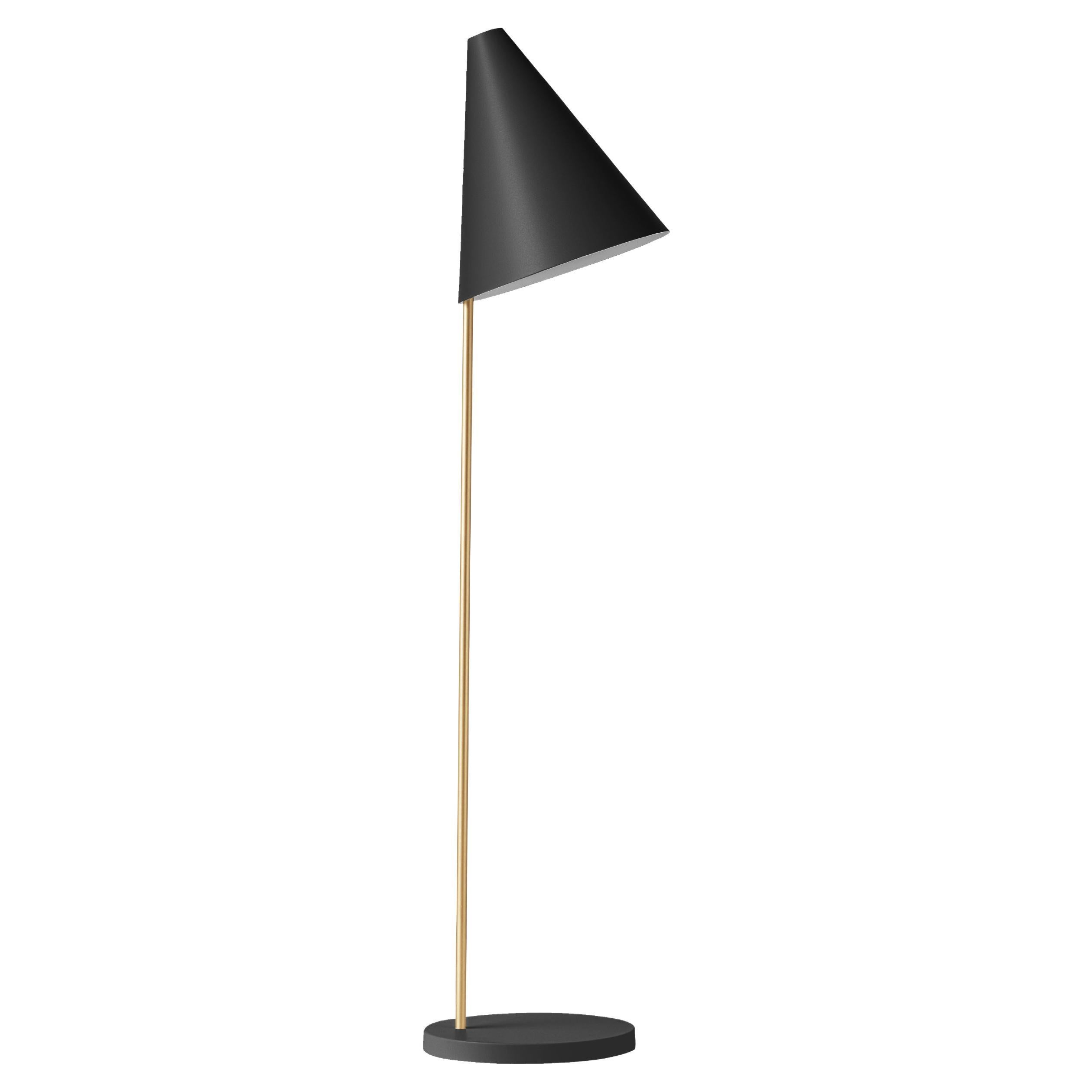 Contemporary Floor Lamp in Black Steel 'Mosaik 250' by Lyfa For Sale
