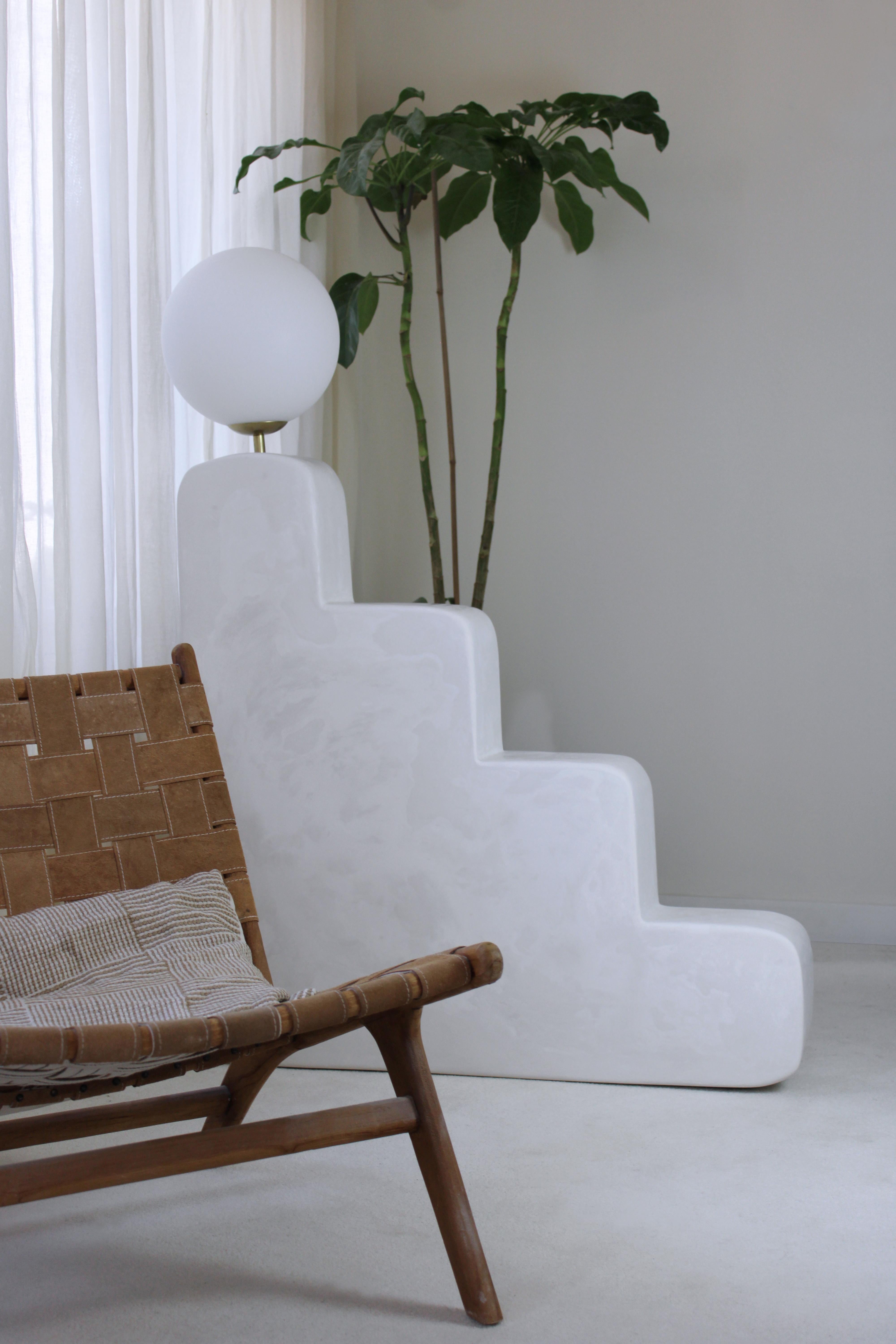 Organic Modern Contemporary Floor Lamp in Gypsum / Collectible Design 