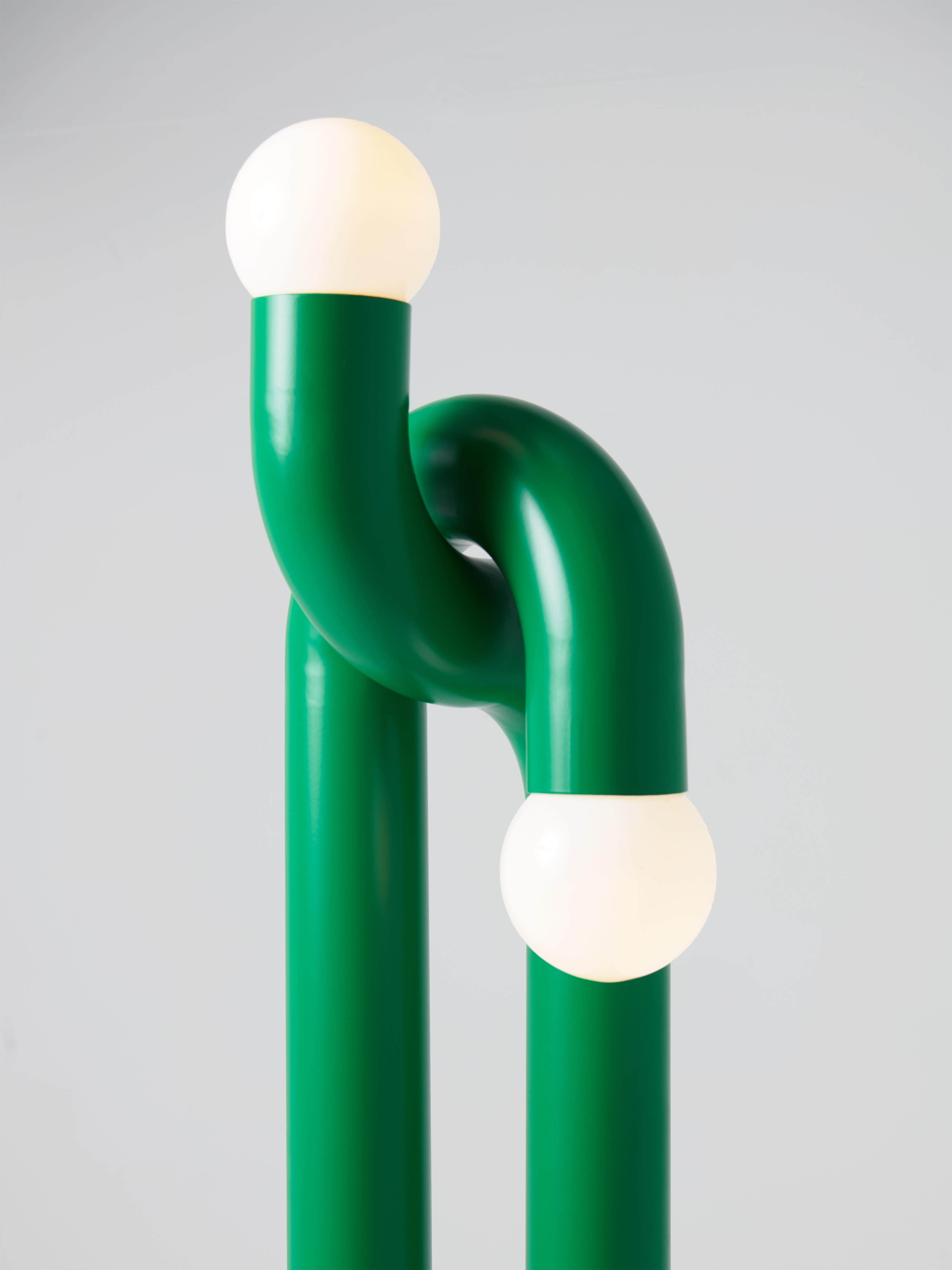 Contemporary floor lamp in lacquered steel model ''MODULATION'' by Axel Chay - Marseille France.
