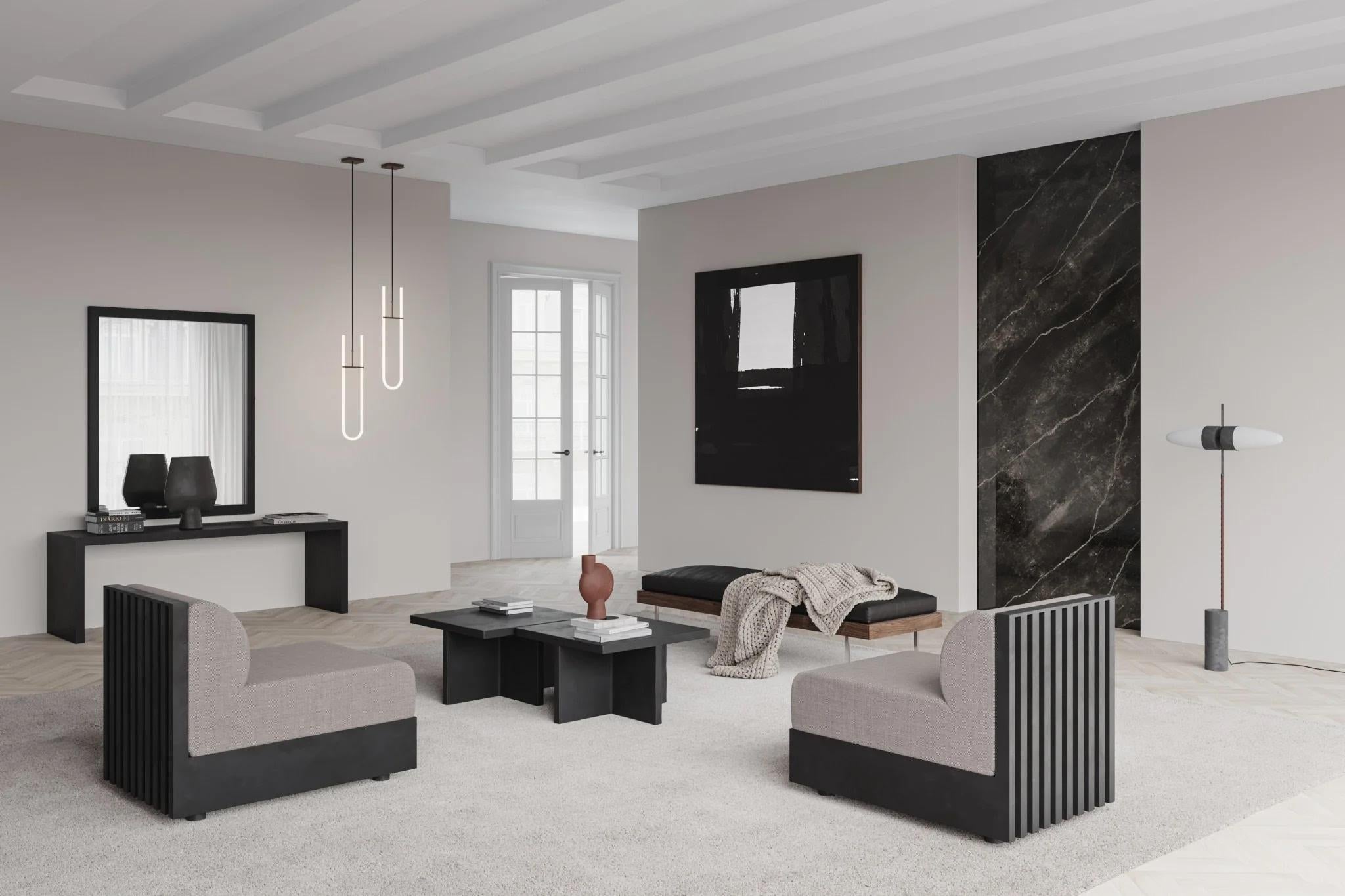 Lampadaire contemporain en métal oxydé et verre opale. en vente 3