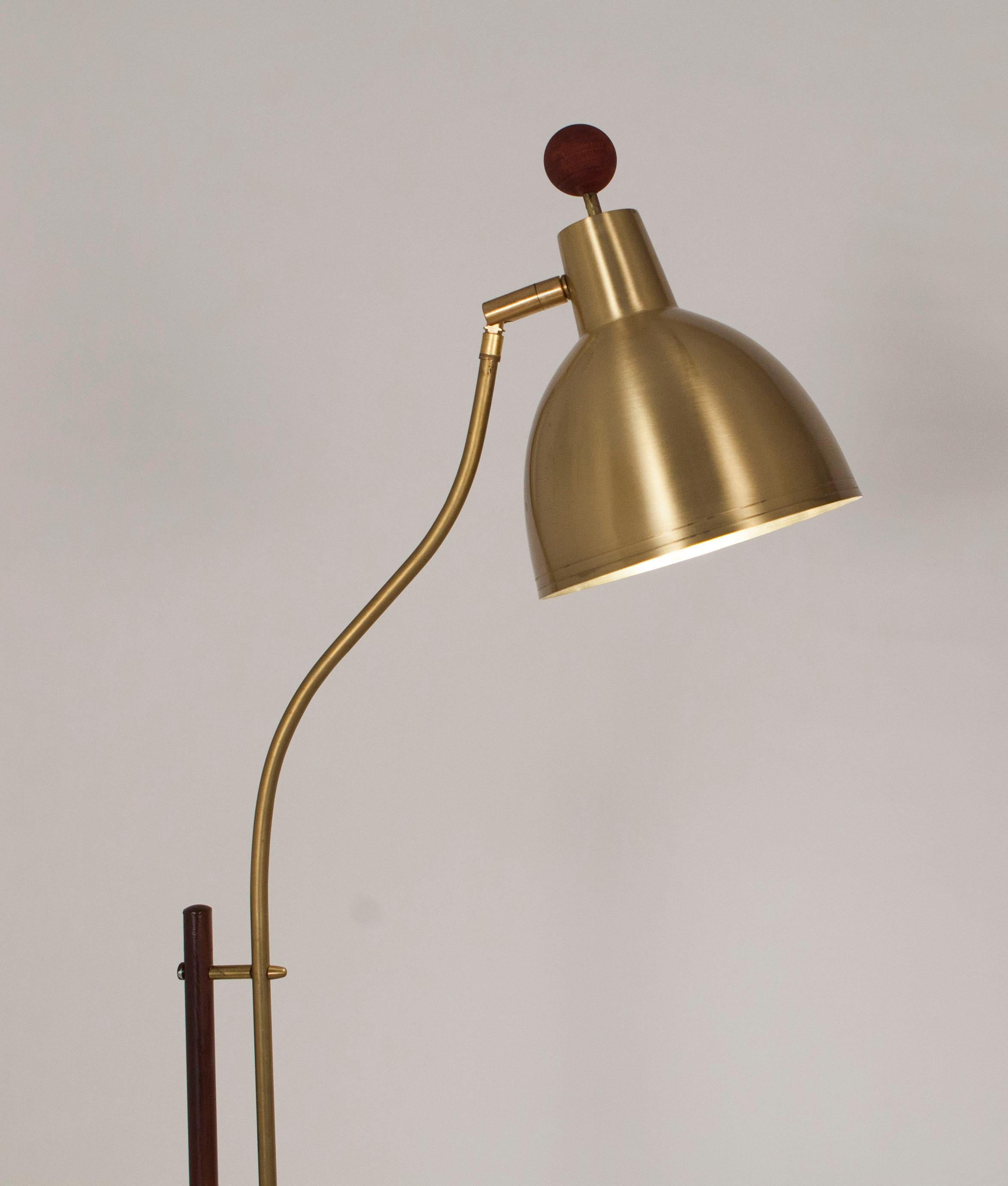 Brass Contemporary Floor Lamp 