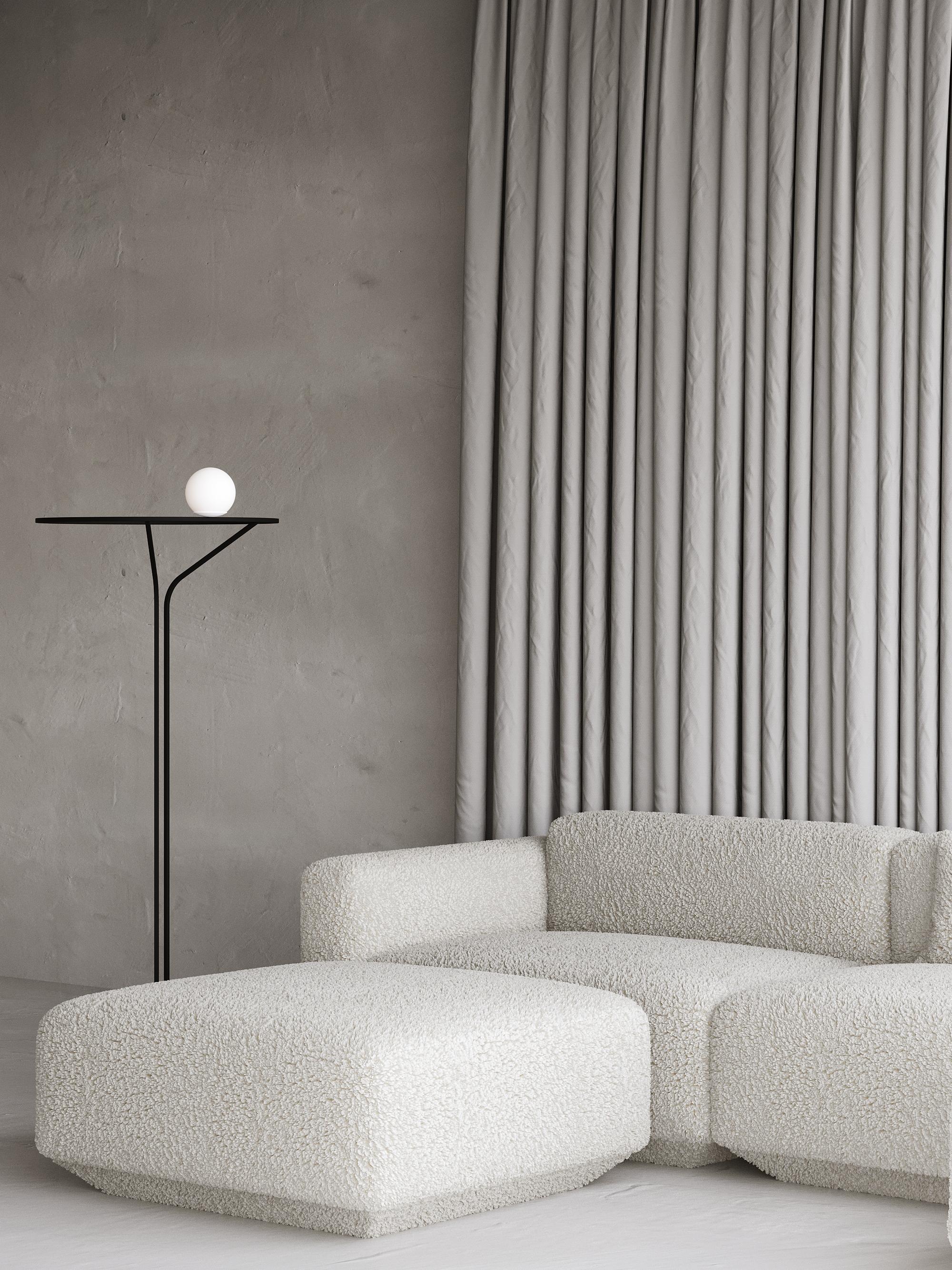Minimalist Modern Floor lamp lighting table Restaurant minimalism Artist White Opaque Glass For Sale