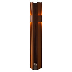 Contemporary Floor Lamp 'Vector' by A-N-D, Weathered Steel
