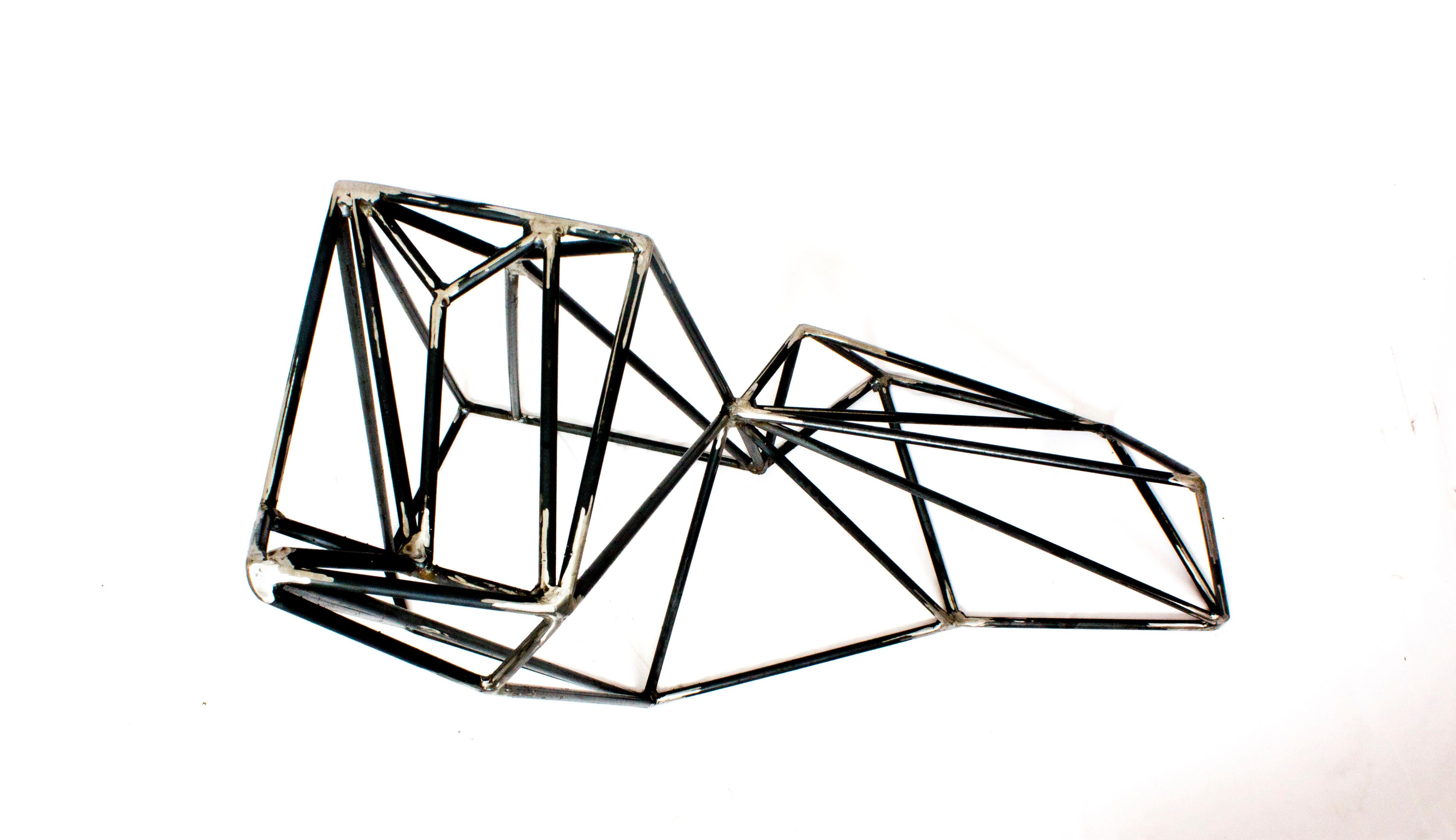 Welded Contemporary Floor Sculpture in Steel by Mtharu For Sale