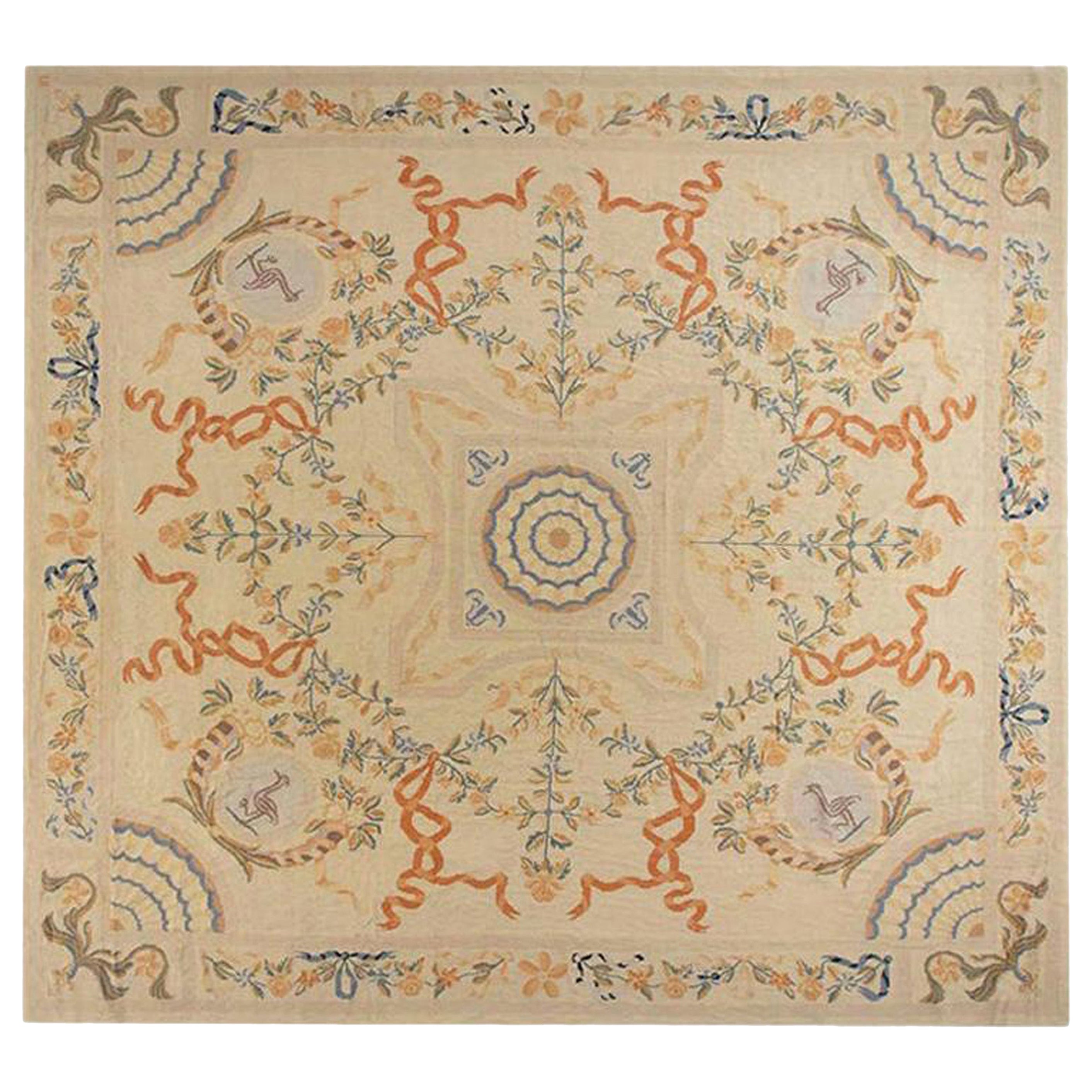 Contemporary Floral Bessarabian Design Handmade Wool Rug by Doris Leslie Blau For Sale