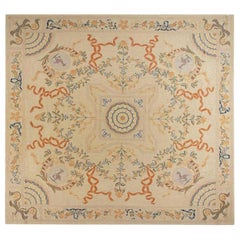 Tapis contemporain en laine à motifs floraux de Bessarabie fait à la main par Doris Leslie Blau