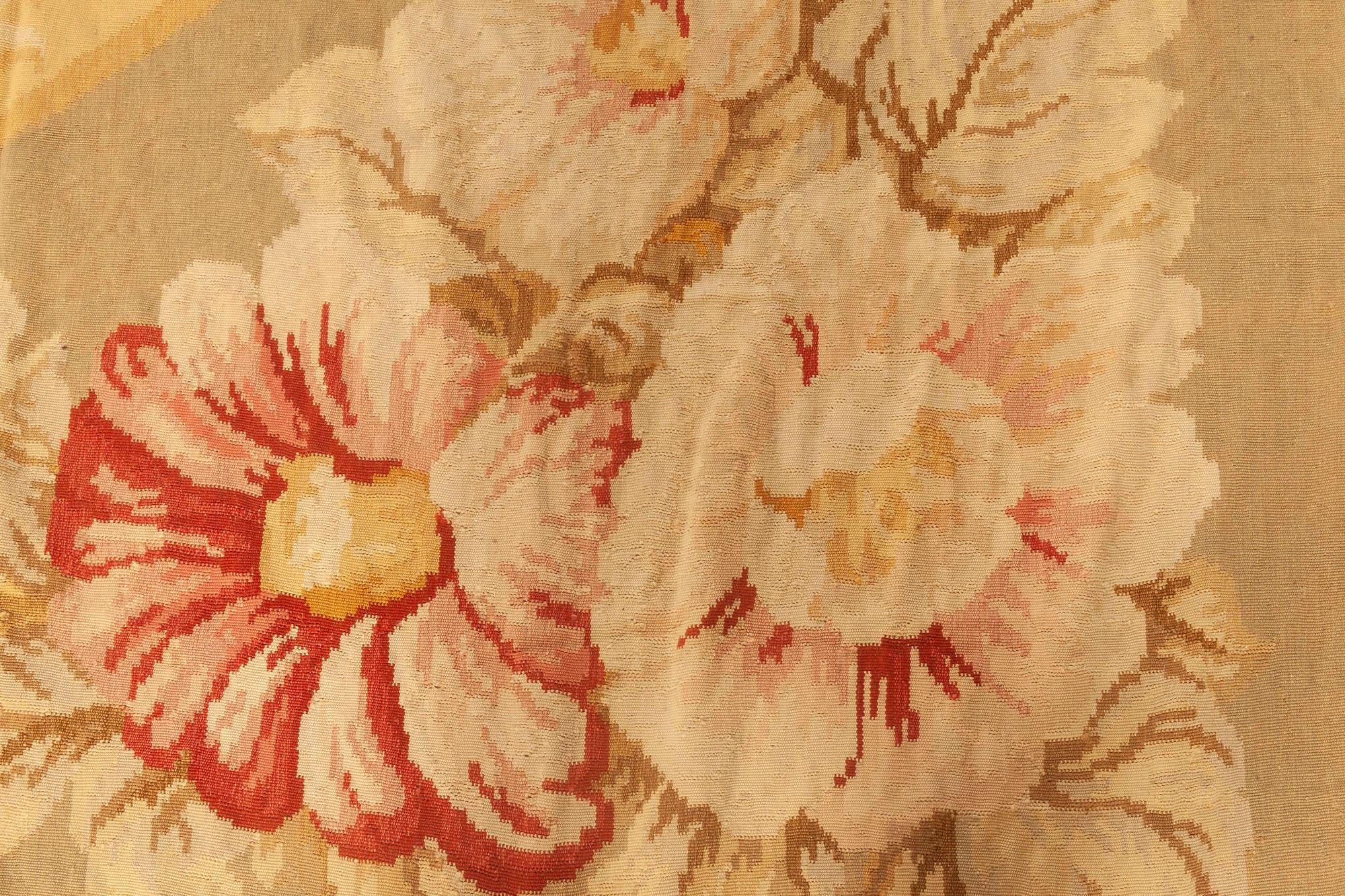 Chinese Contemporary Floral Bessarabian Style Handmade Wool Rug by Doris Leslie Blau For Sale