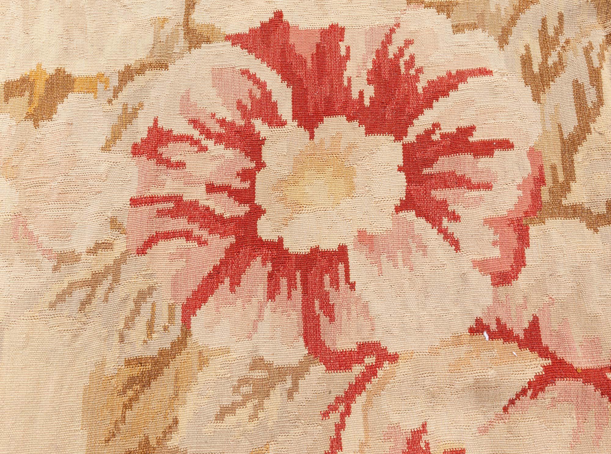 Chinese Contemporary Floral Bessarabian Style Handmade Wool Rug by Doris Leslie Blau For Sale