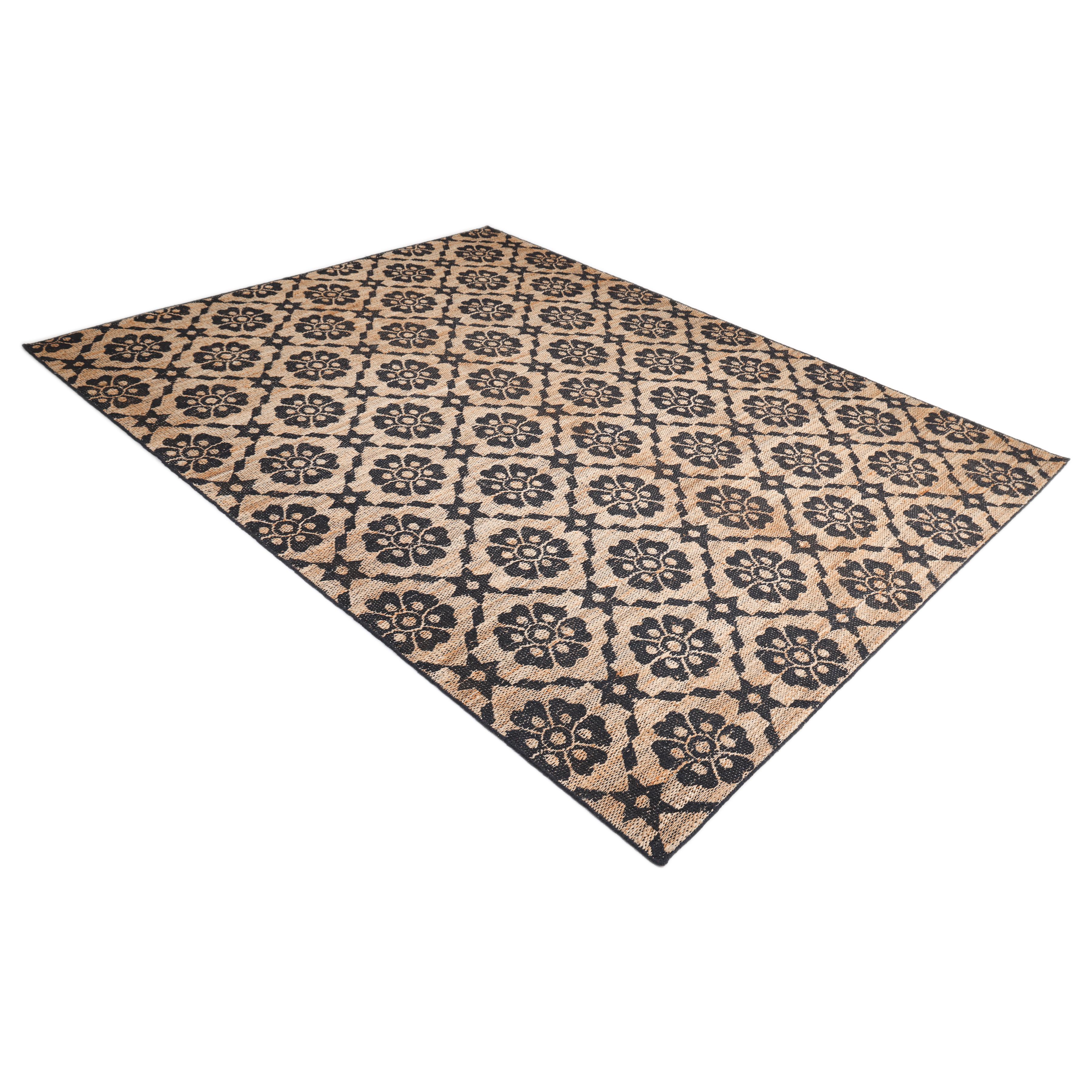 Contemporary Floral Hand Made Brown Area Rug 3' 0