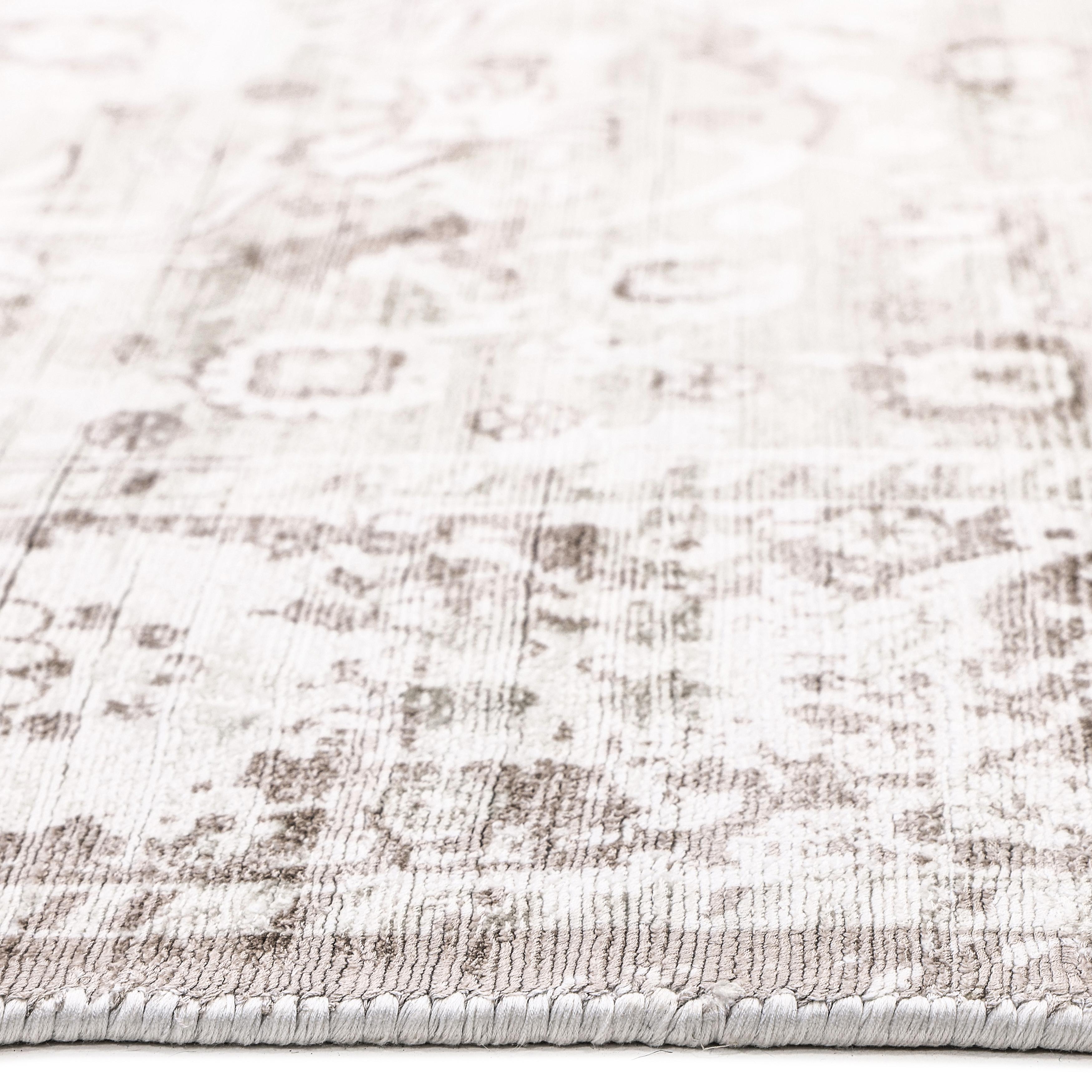 Alfombra Floral Contemporánea Hand Made Gris 10' 0