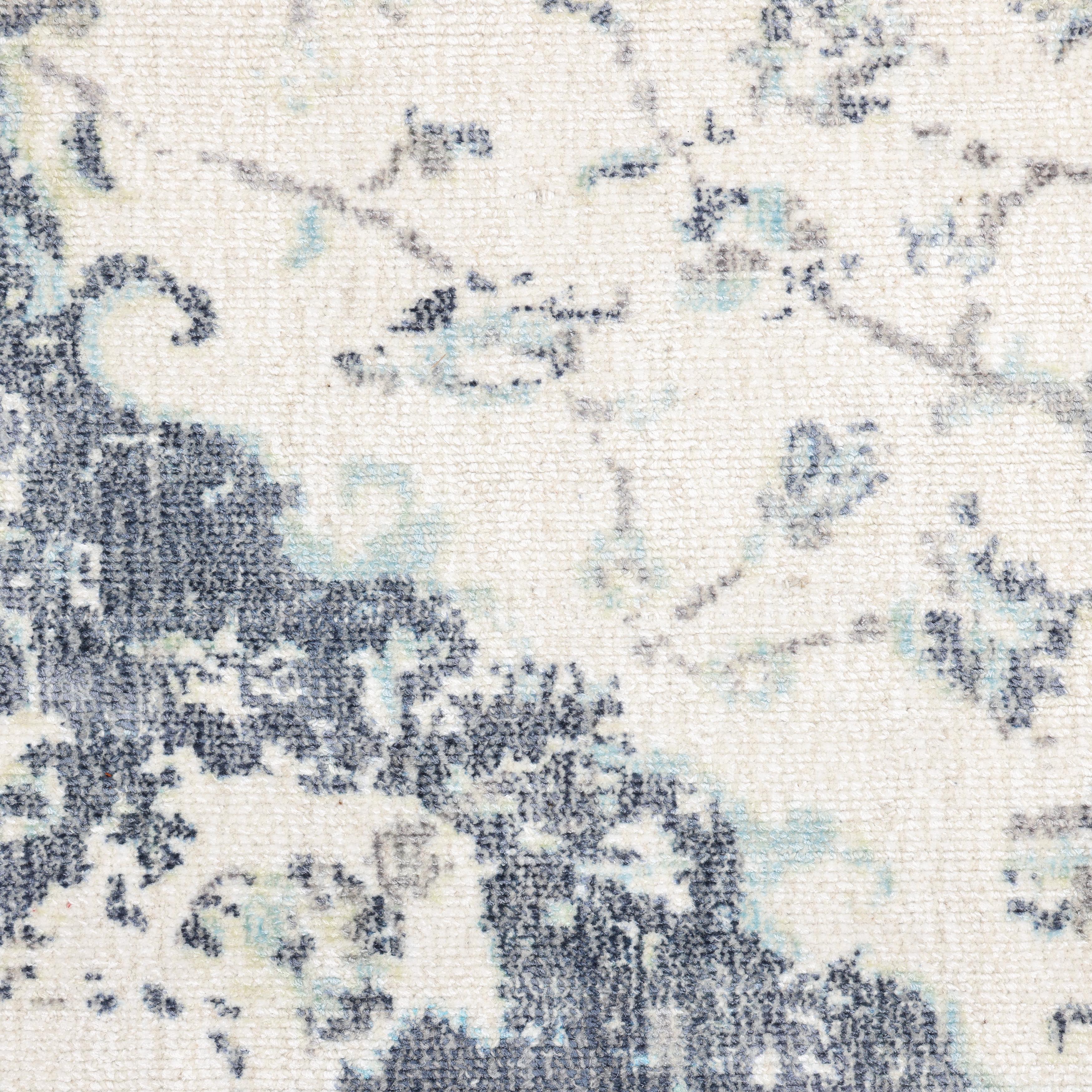 Contemporary Floral Hand Made Elfenbein Bereich Teppich 3' 0