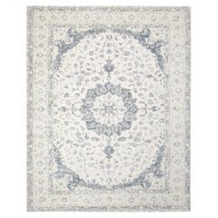 Contemporary Floral Hand Made Ivory Area Rug 3' 0" x 5' 0"