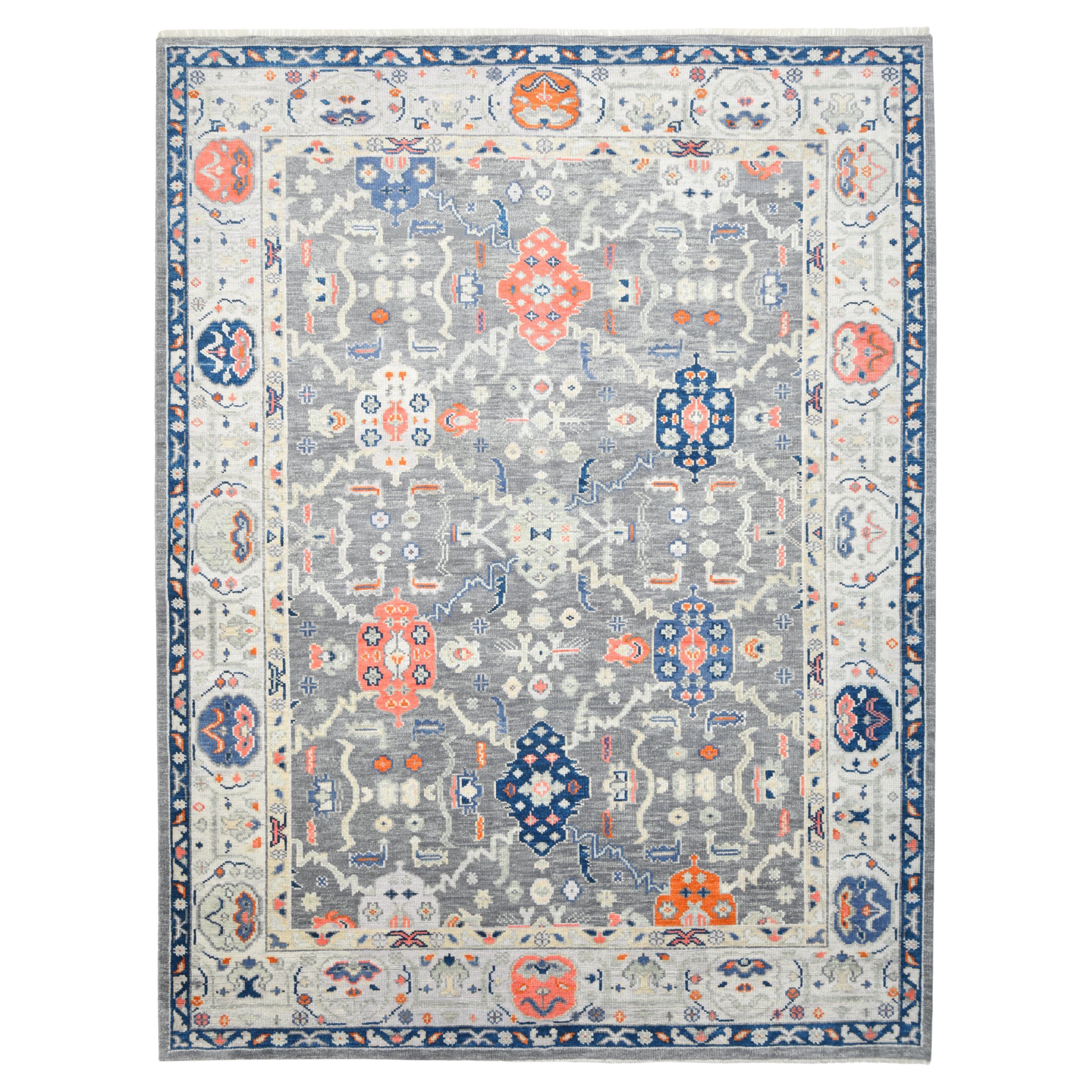 Contemporary Floral Hand Made Light Gray Area Rug 3' 0" x 5' 0"