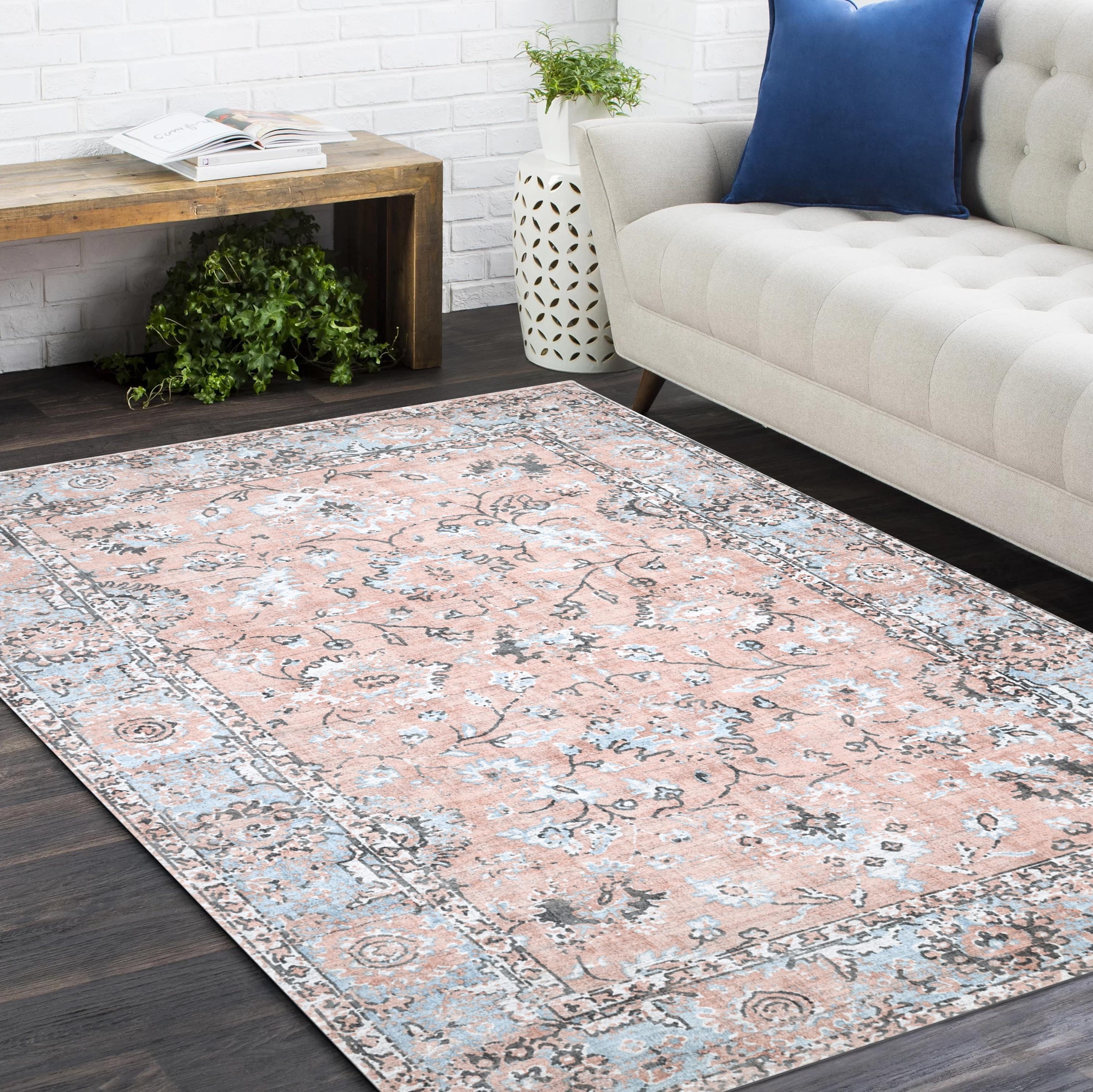 Contemporary Floral Hand Made Red Area Rug 3' 0
