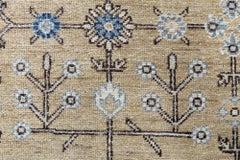 Contemporary Floral Samarkand Warm Tan Carpet "Arbora" by Doris Leslie Blau