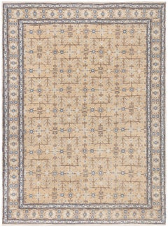 Contemporary Floral Samarkand Warm Tan Carpet "Arbora" by Doris Leslie Blau