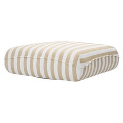 Contemporary Florent Beige Acrylic Outdoor Pouf