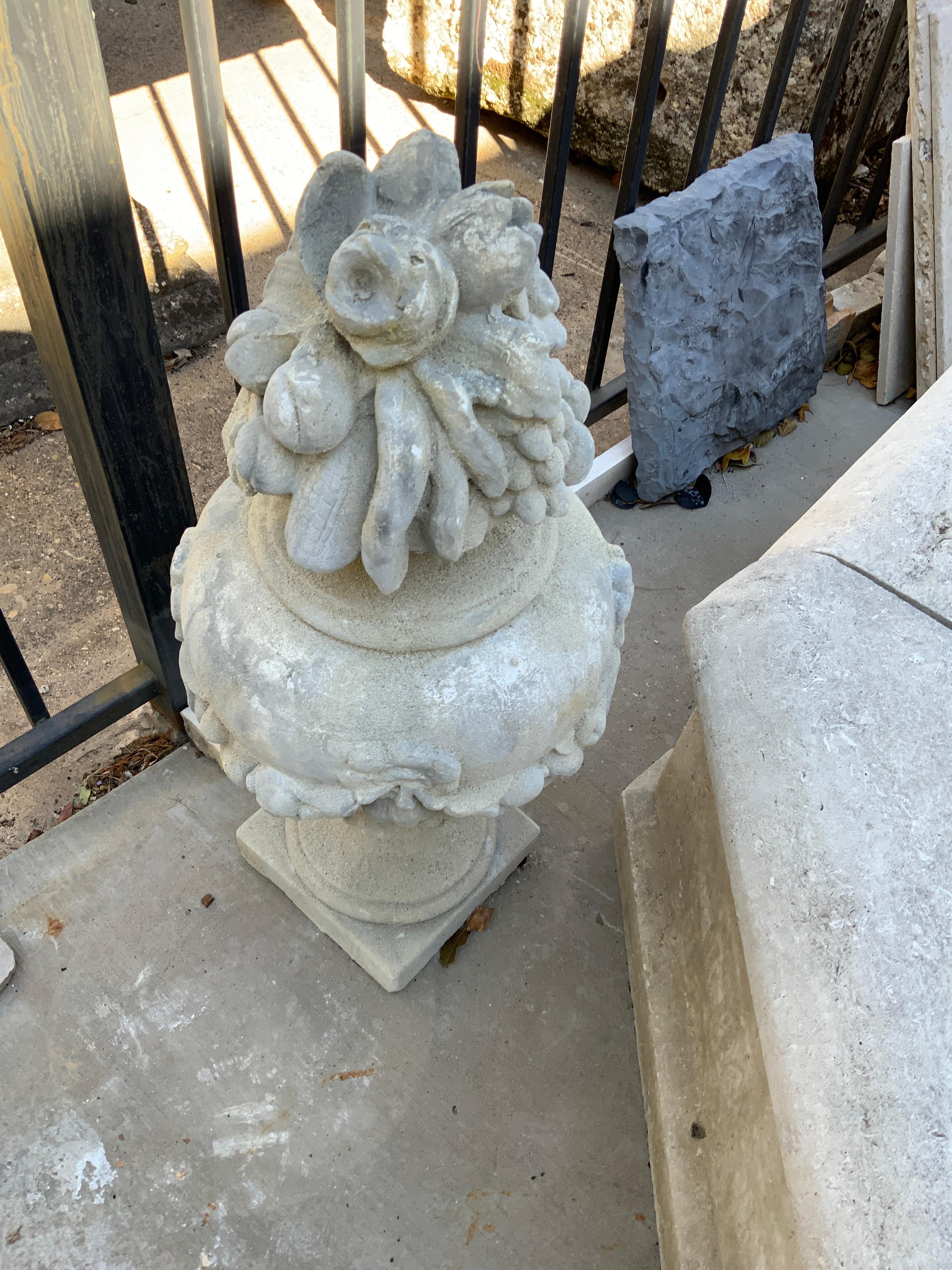 French Contemporary Flower Finial For Sale