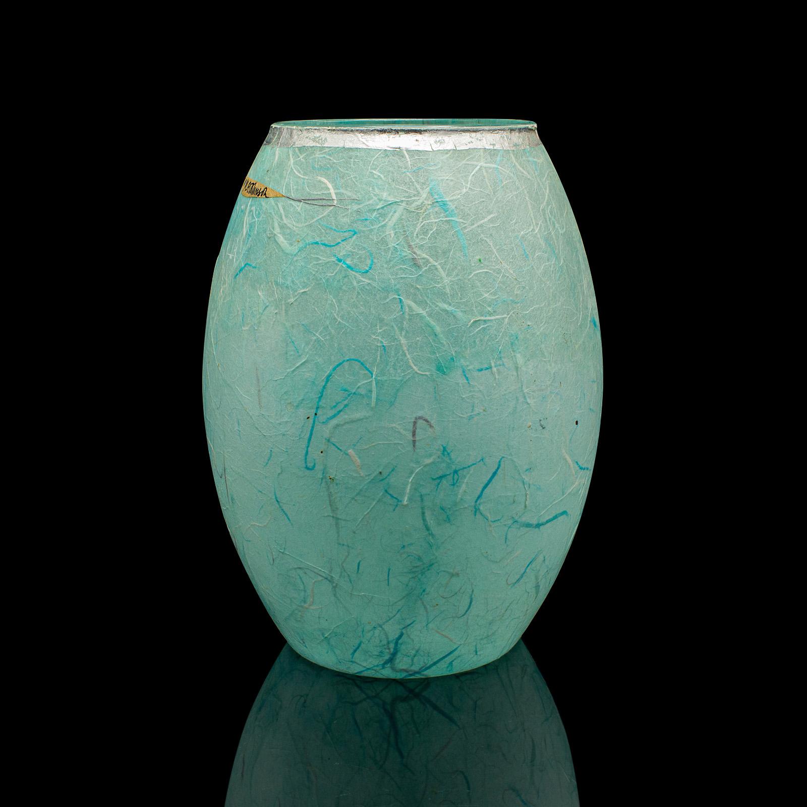 British Contemporary Flower Vase, English, Art Glass, Decorative Baluster Urn, Display For Sale
