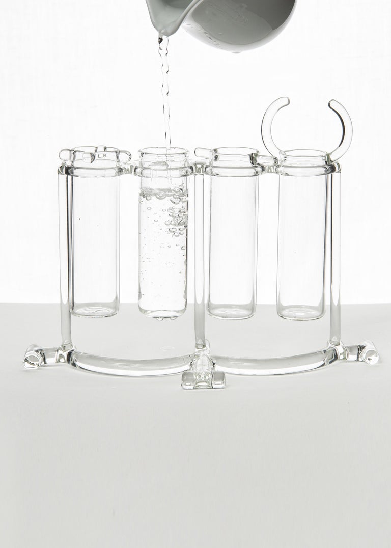 Contemporary Flower Vases or Spice Rack Tableware Kitchen Set Glass ...