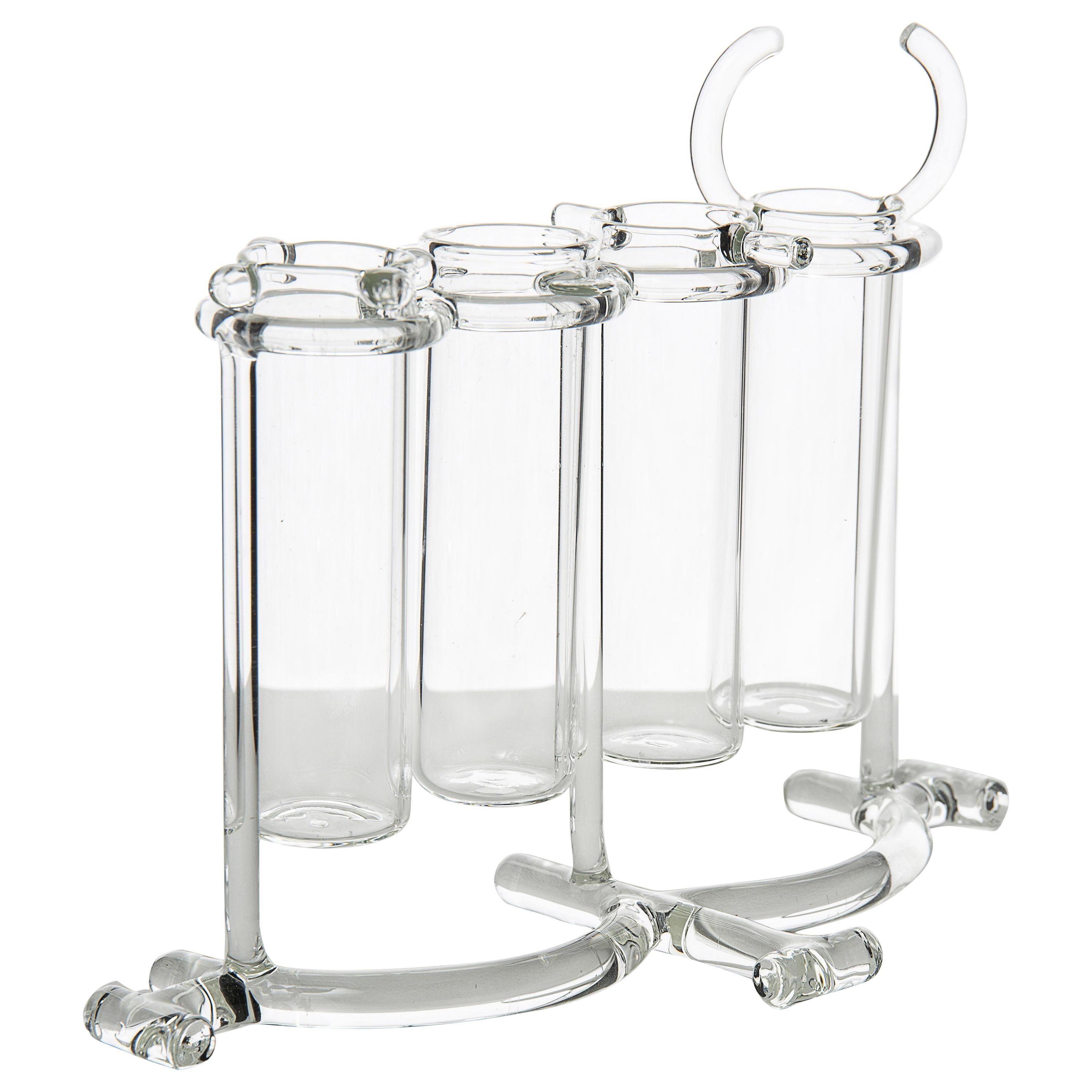 Contemporary Flower Vases or Spice Rack Tableware Kitchen Set Glass Handmade For Sale
