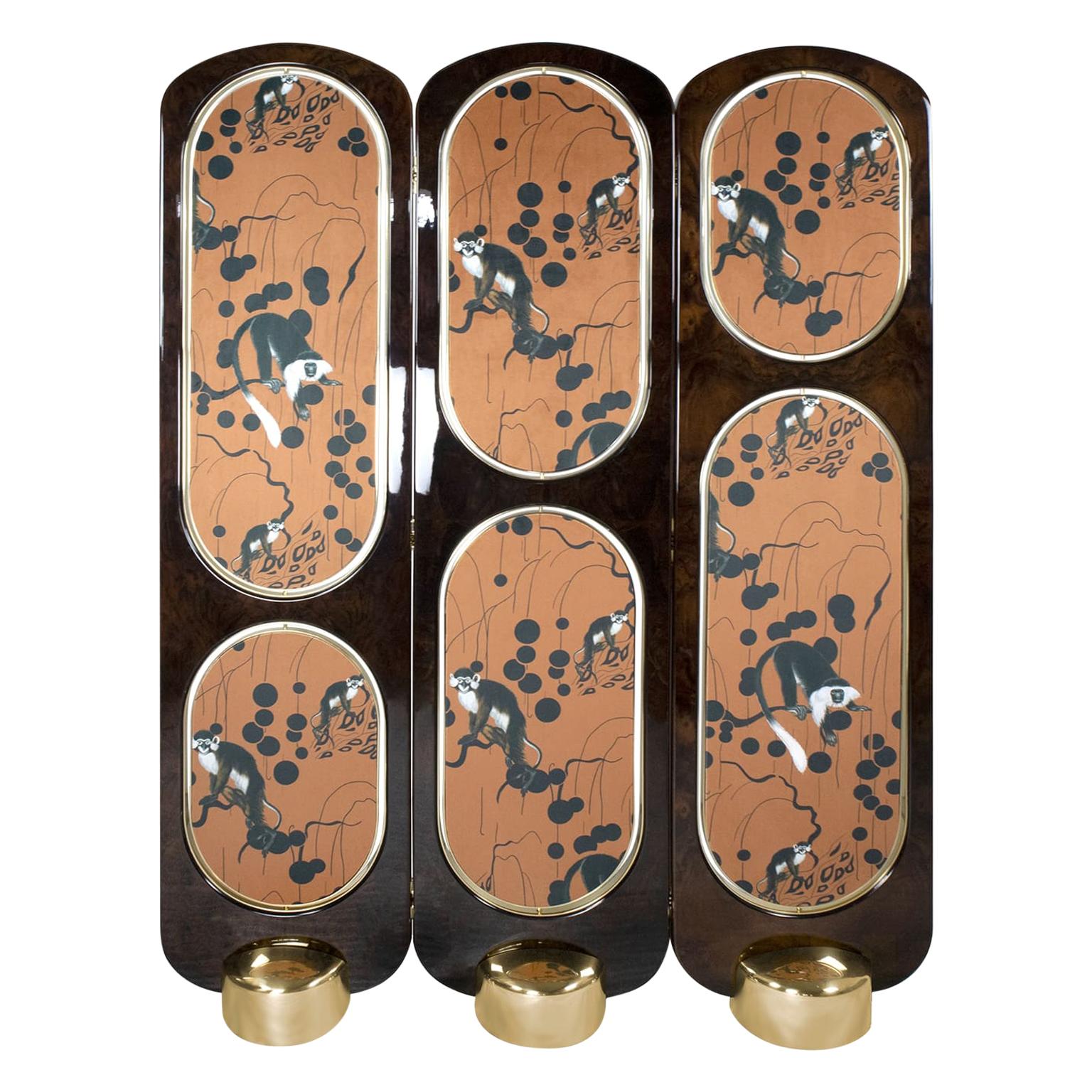 Wood Folding Screen or Room Divider, Accordion Style at 1stDibs