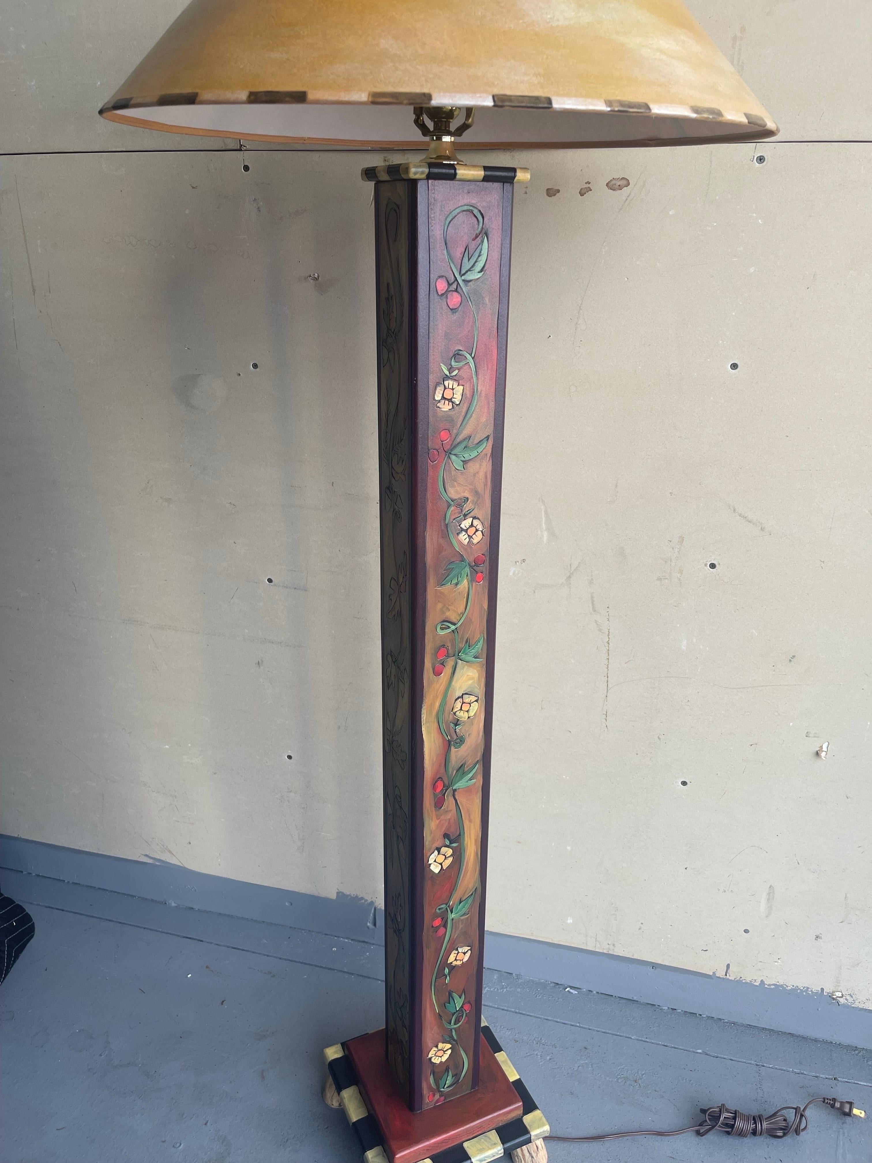 Lampadaire « Box » rustique d'art populaire contemporain par Sticks of Iowa en vente 1