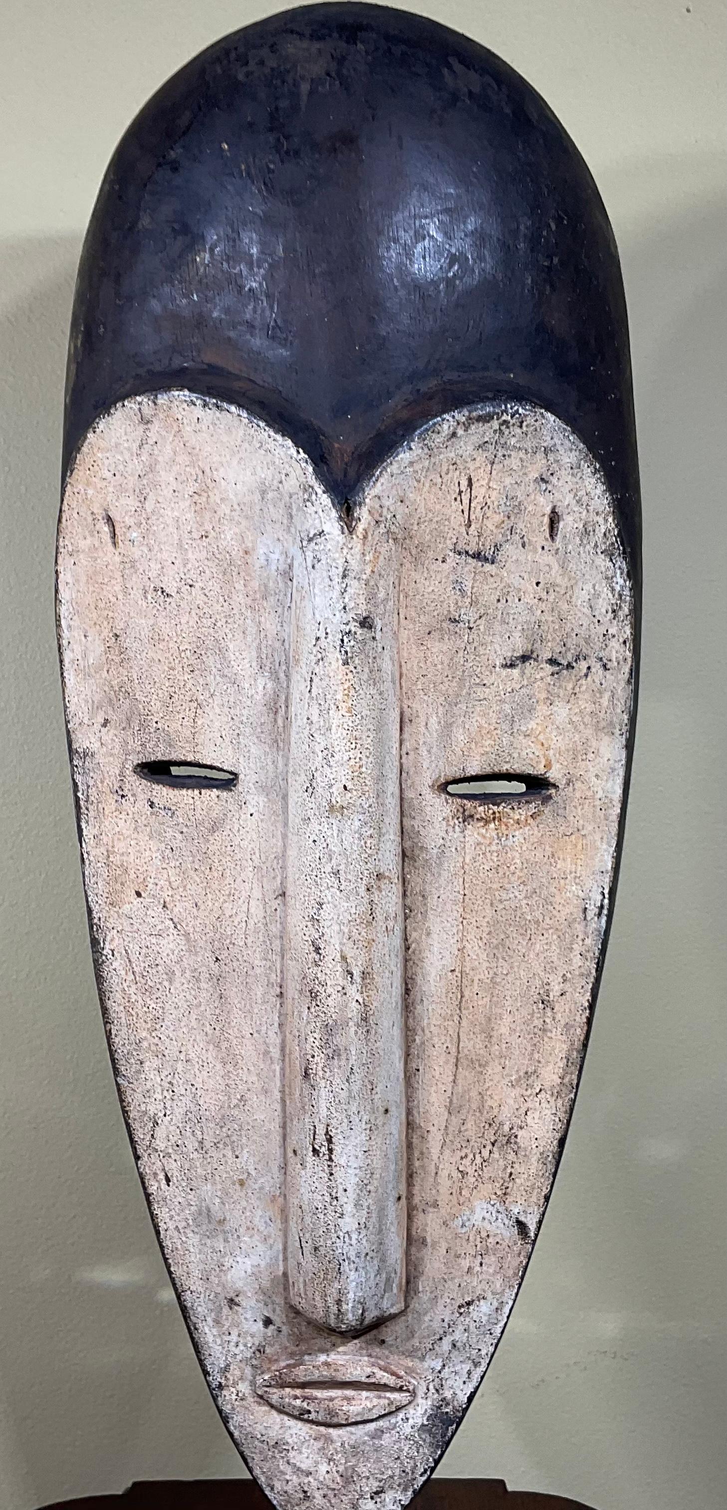 African Contemporary Folk Art Style Wood Mask