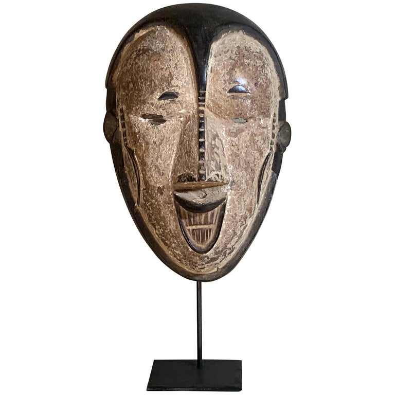 Contemporary Folk Art Style Wood Mask