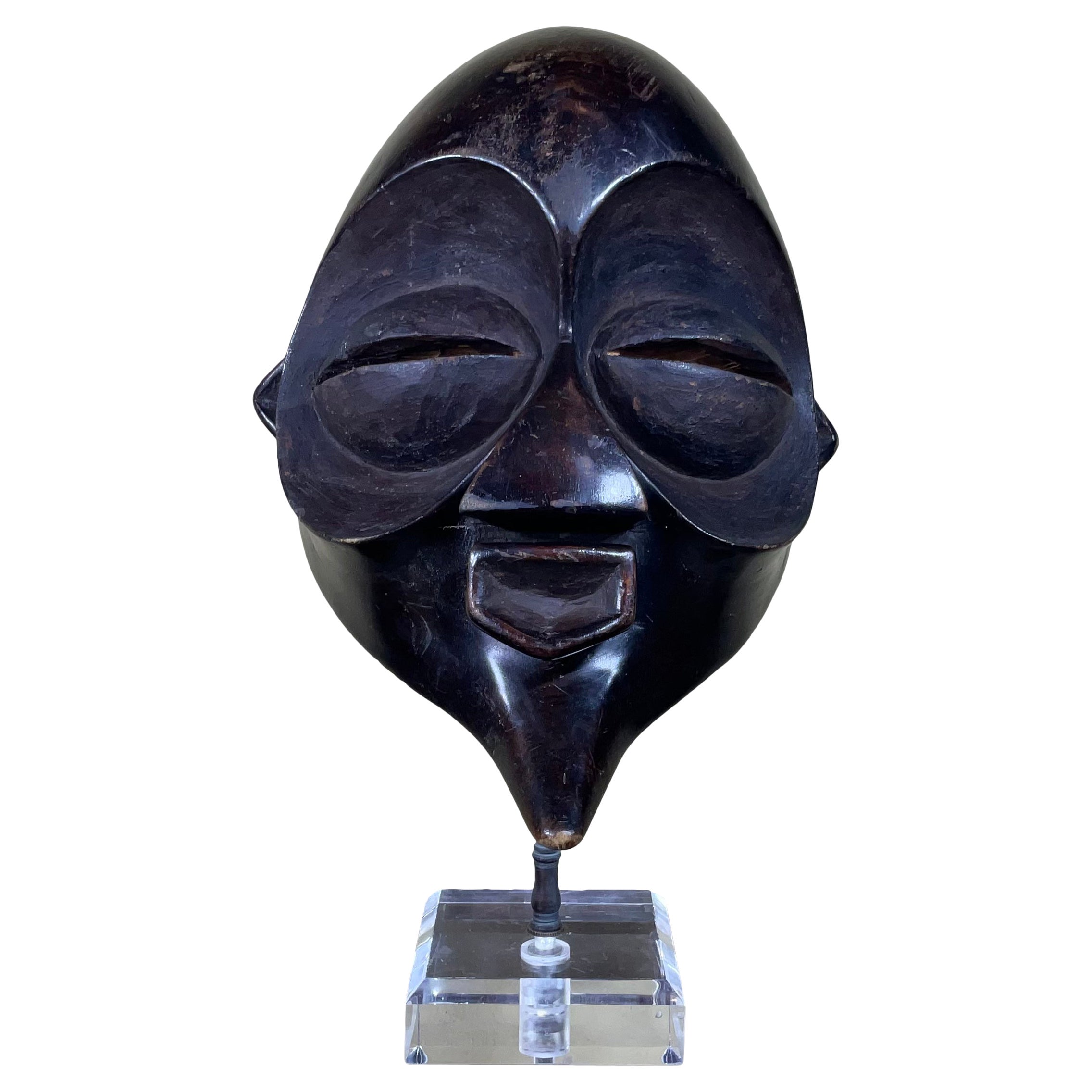 Contemporary Folk Art Style Wood Mask