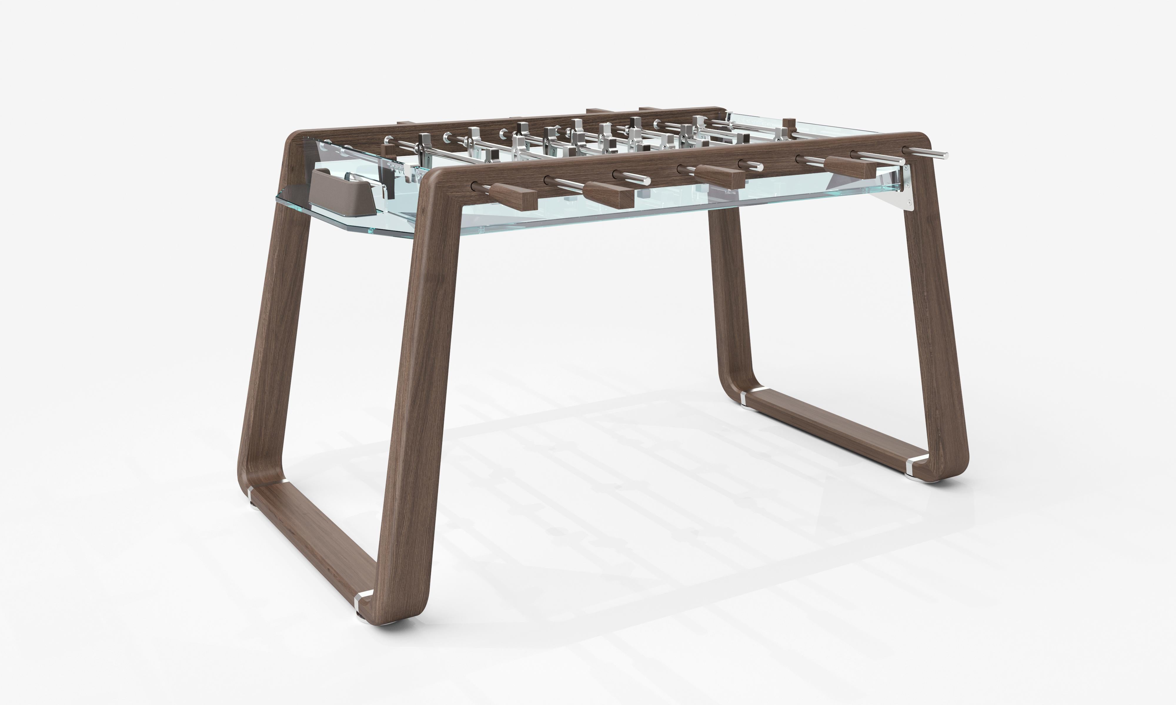 The Derby Wood is a visionary football table that pushes the boundaries of luxury design within the game table industry. Ambitiously reinterpreting the classics, this piece demonstrates the sophistication and ingenuity of Italian design and
