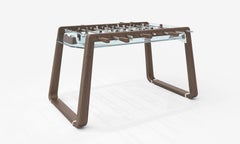 Baby-foot Derby contemporain en bois d'Oak Wood et verre transparent par IMPATIA