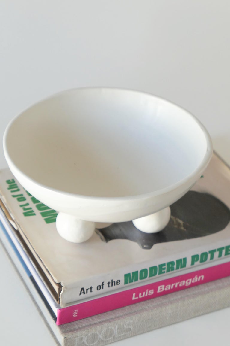 Contemporary Footed Handmade Ceramic Bowl For Sale at 1stDibs