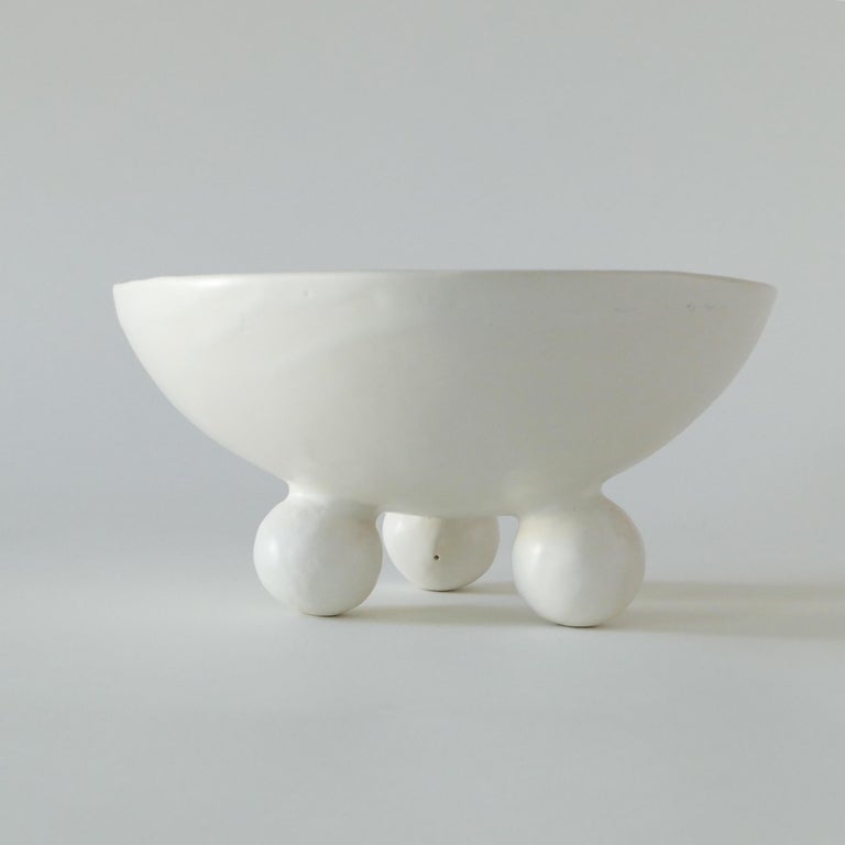 Contemporary Footed Handmade Ceramic Bowl For Sale at 1stDibs