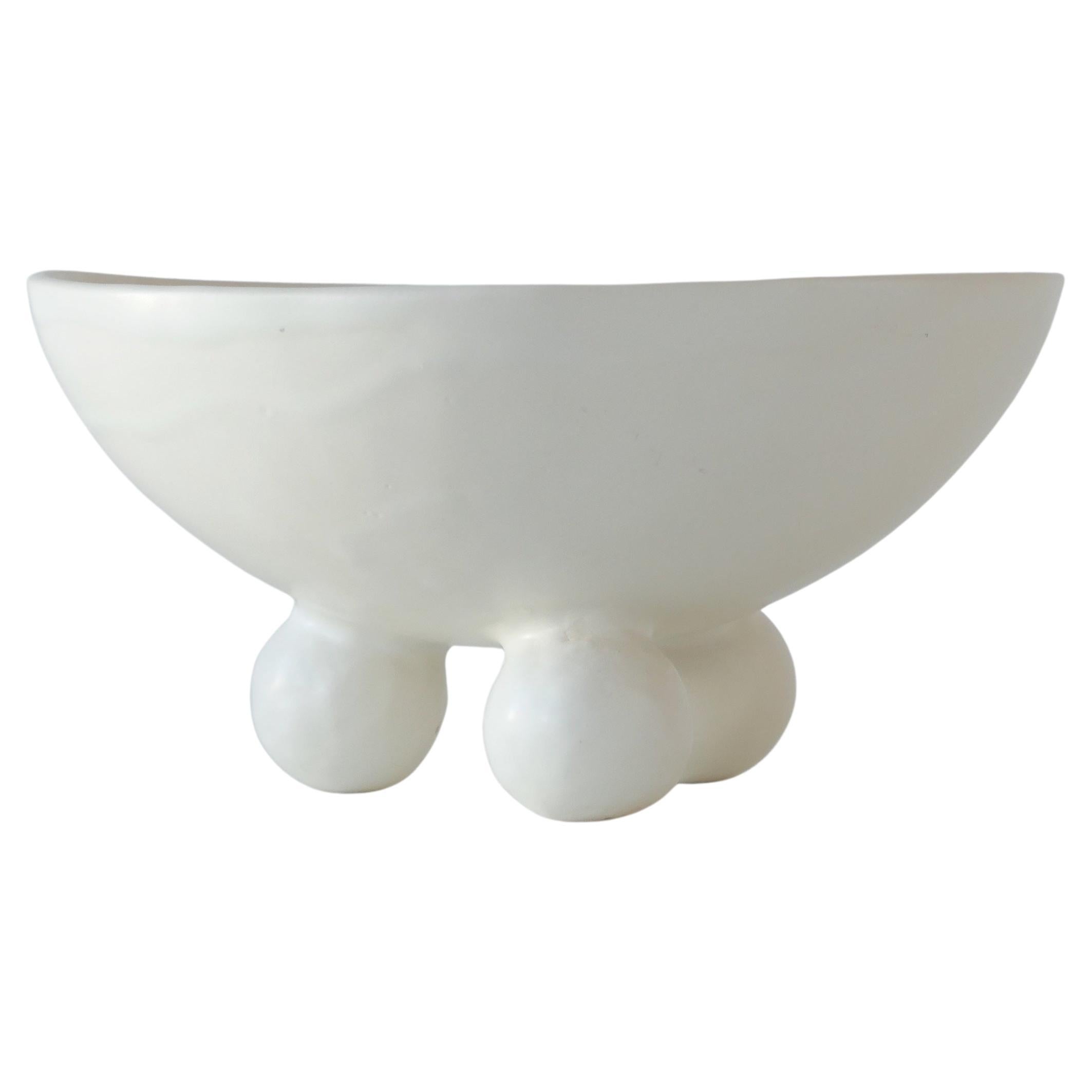 Contemporary Footed Handmade Ceramic Bowl